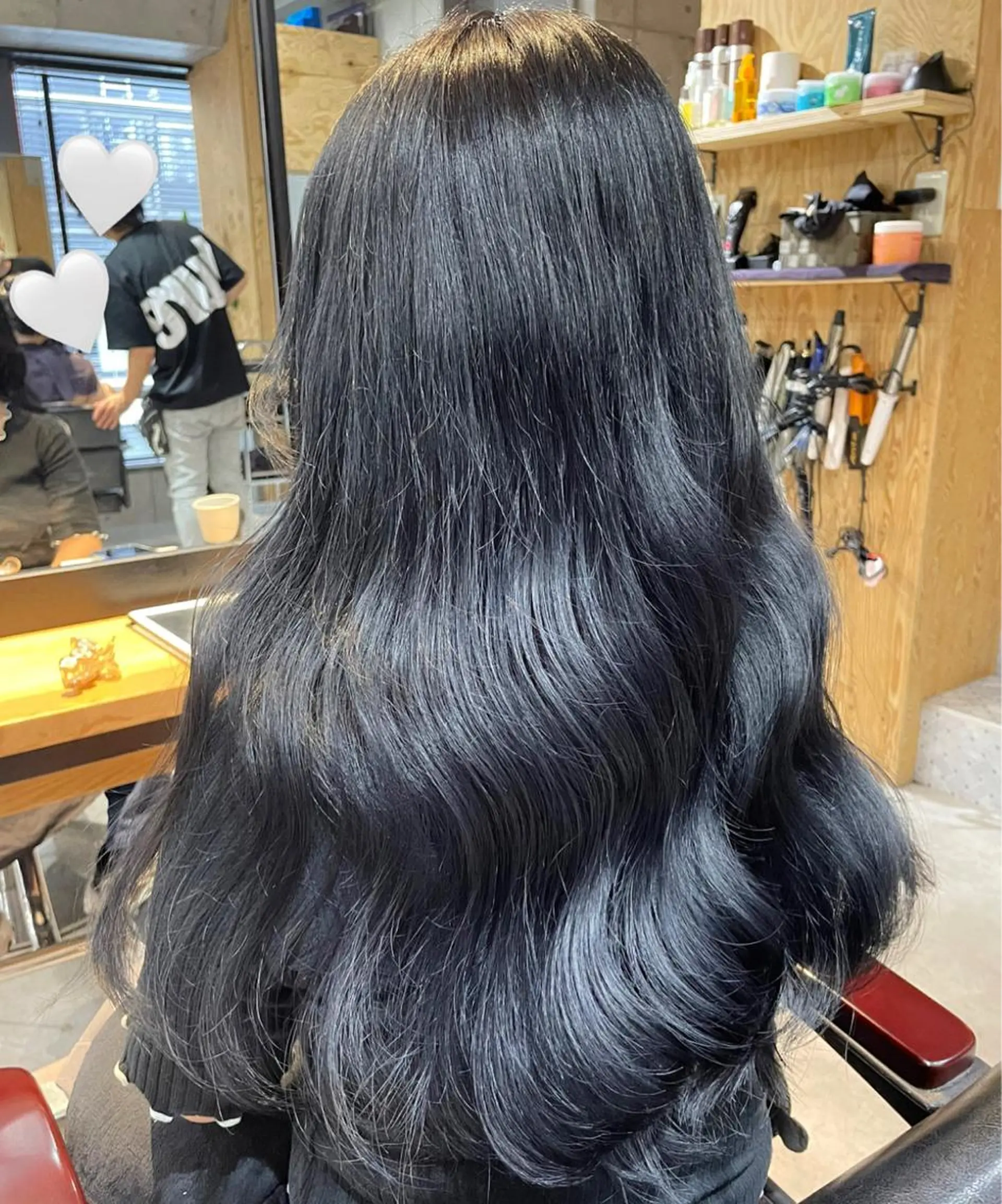 カラー 黒髪 ブリーチ ブルーカラー ブルーブラック オオカワユウキ 🎀newi池袋のヘアスタイル