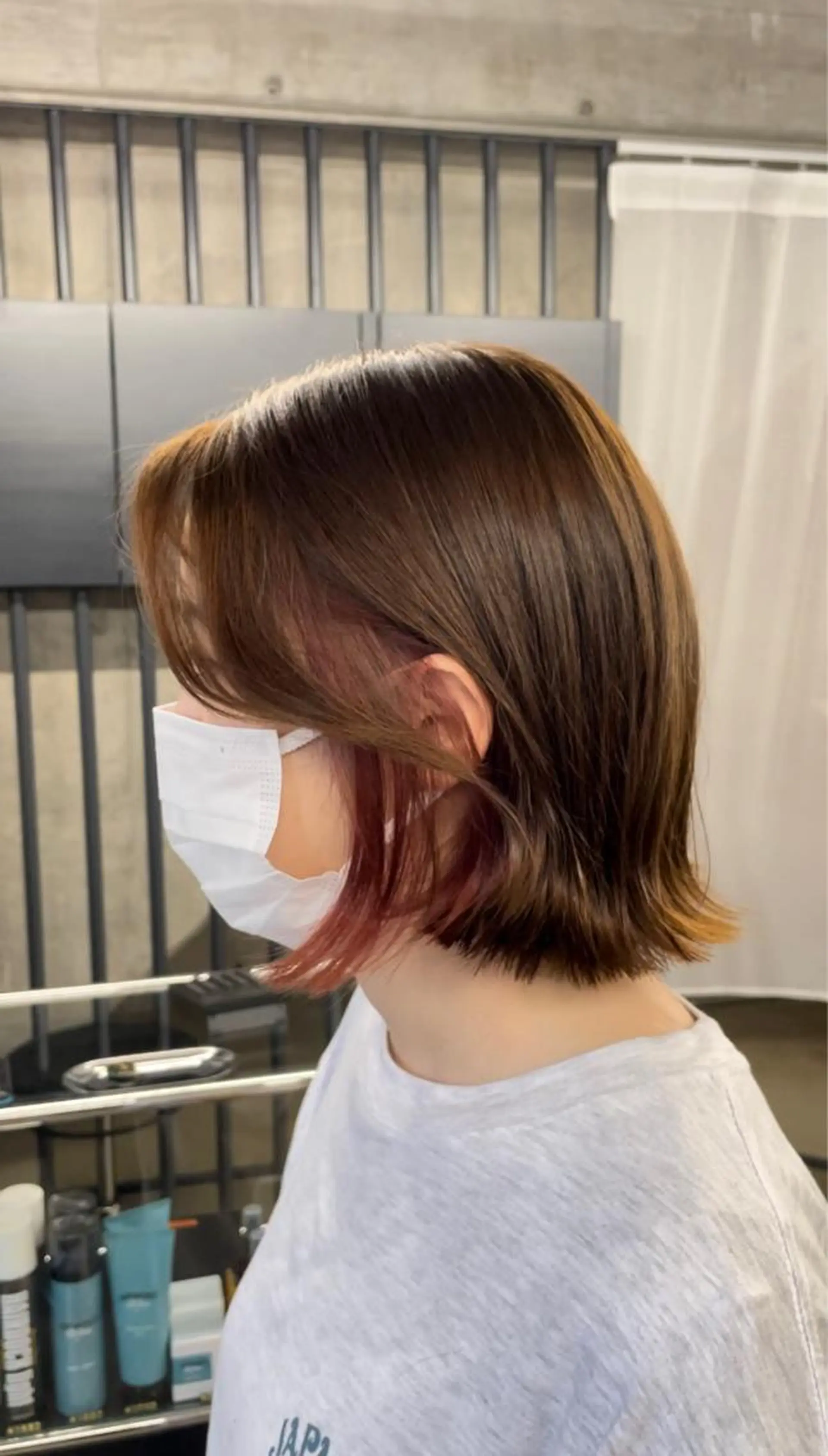 ミディアム ヘアカラー ボブ/透明感カラー EMIRIのヘアスタイル