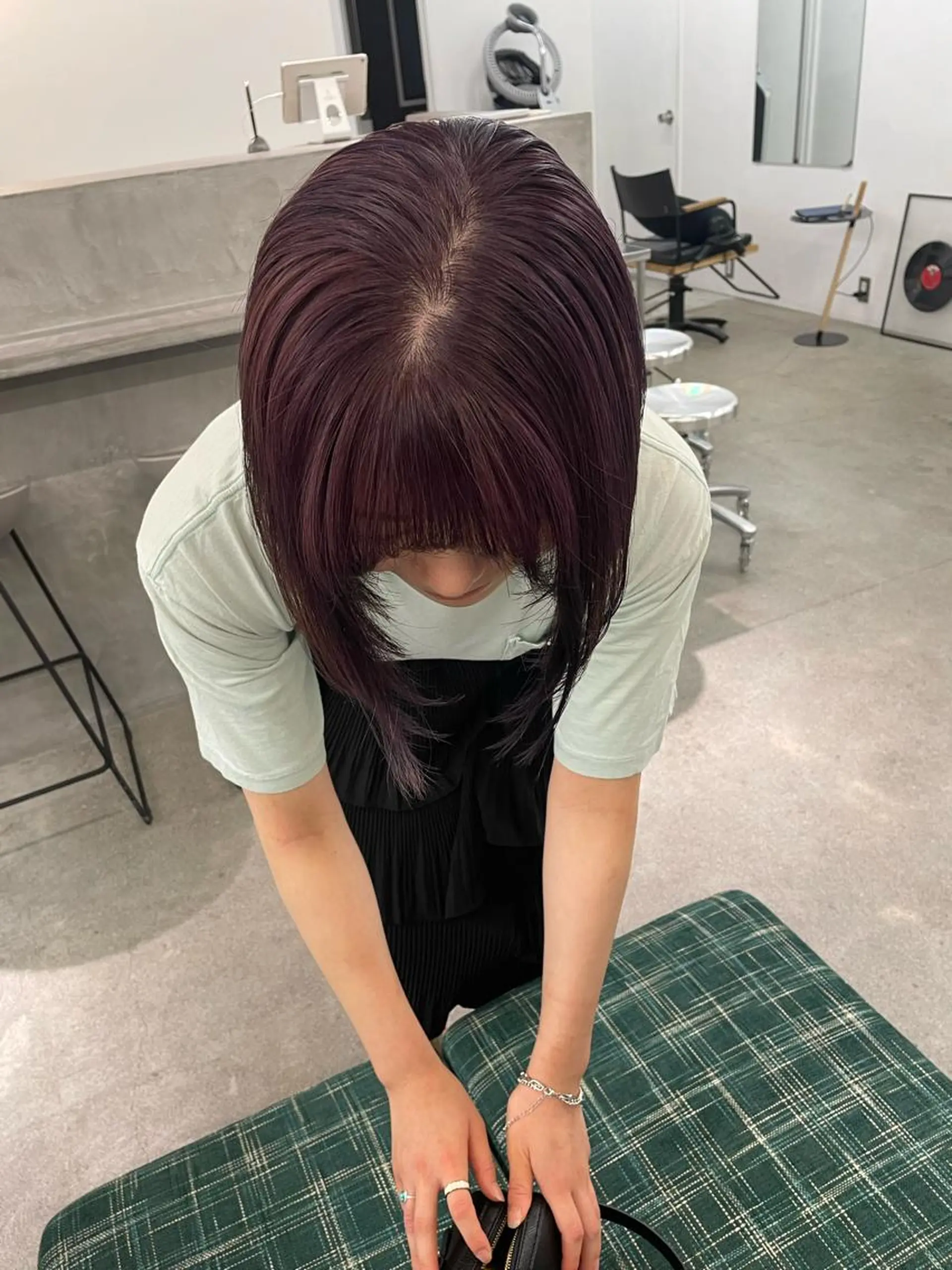 ミディアム カラー 透明感カラー ダブルカラー パーマ、ボブ、透明感 カラー、小須田ゆあのヘアスタイル