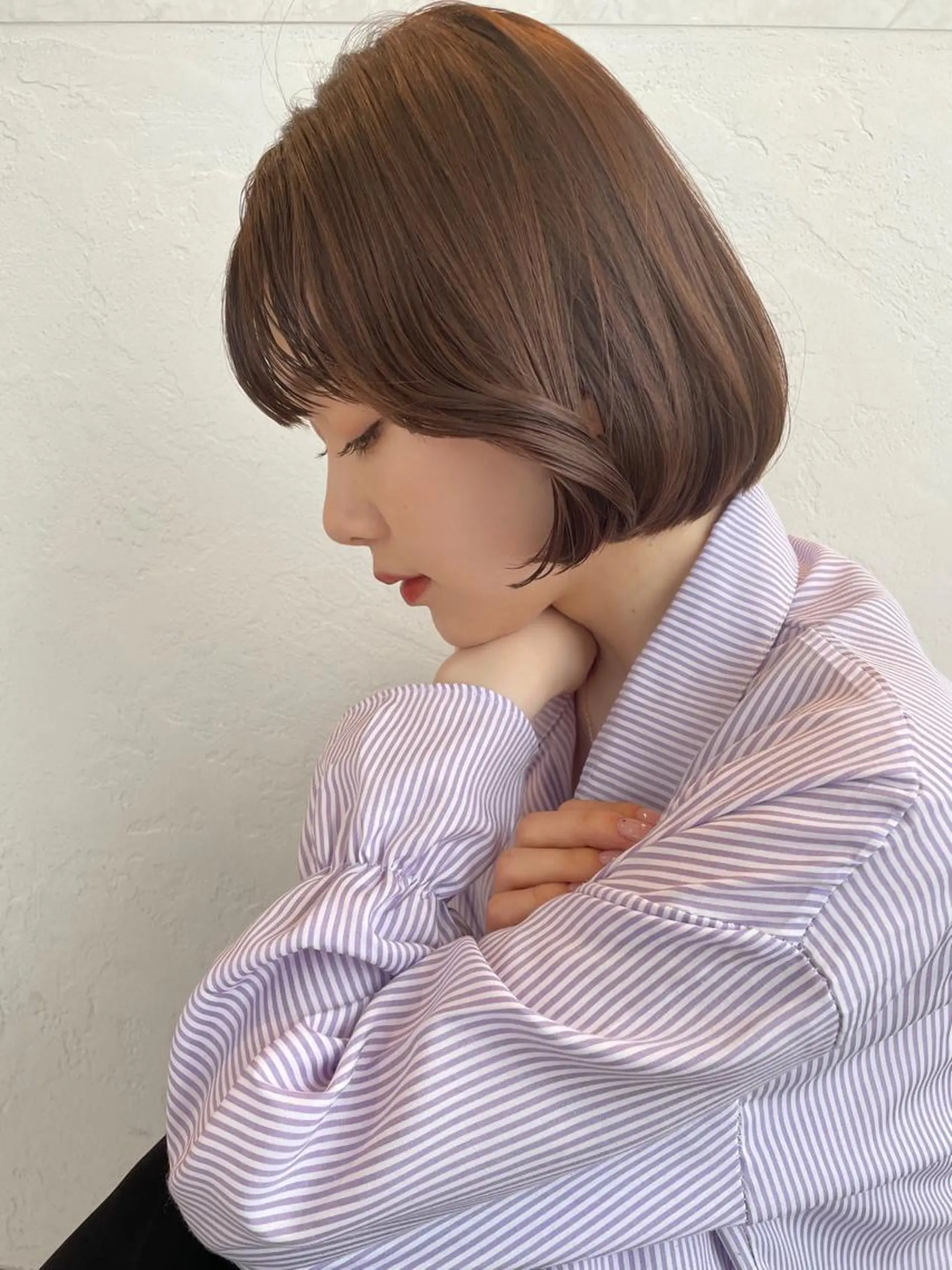 ショート カラー タンバルモリ レイヤーカット カット ヘアカラー トリートメント レイヤーカット🎀 kanaのヘアスタイル