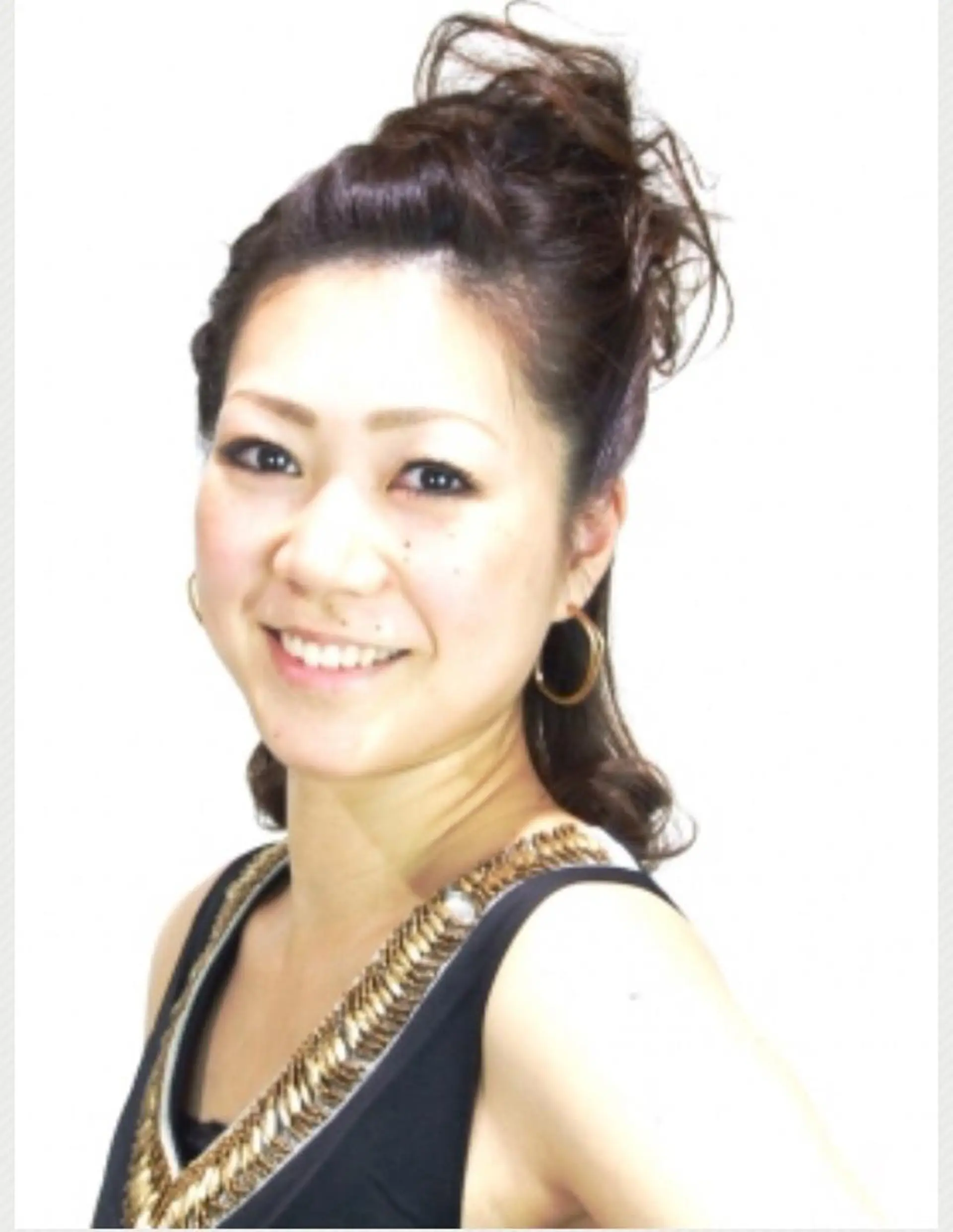 セミロング ヘアアレンジ ハーフアップ DISCOHAIRsanc（ルジャルダン町田）所属・烏山 達也のヘアスタイル