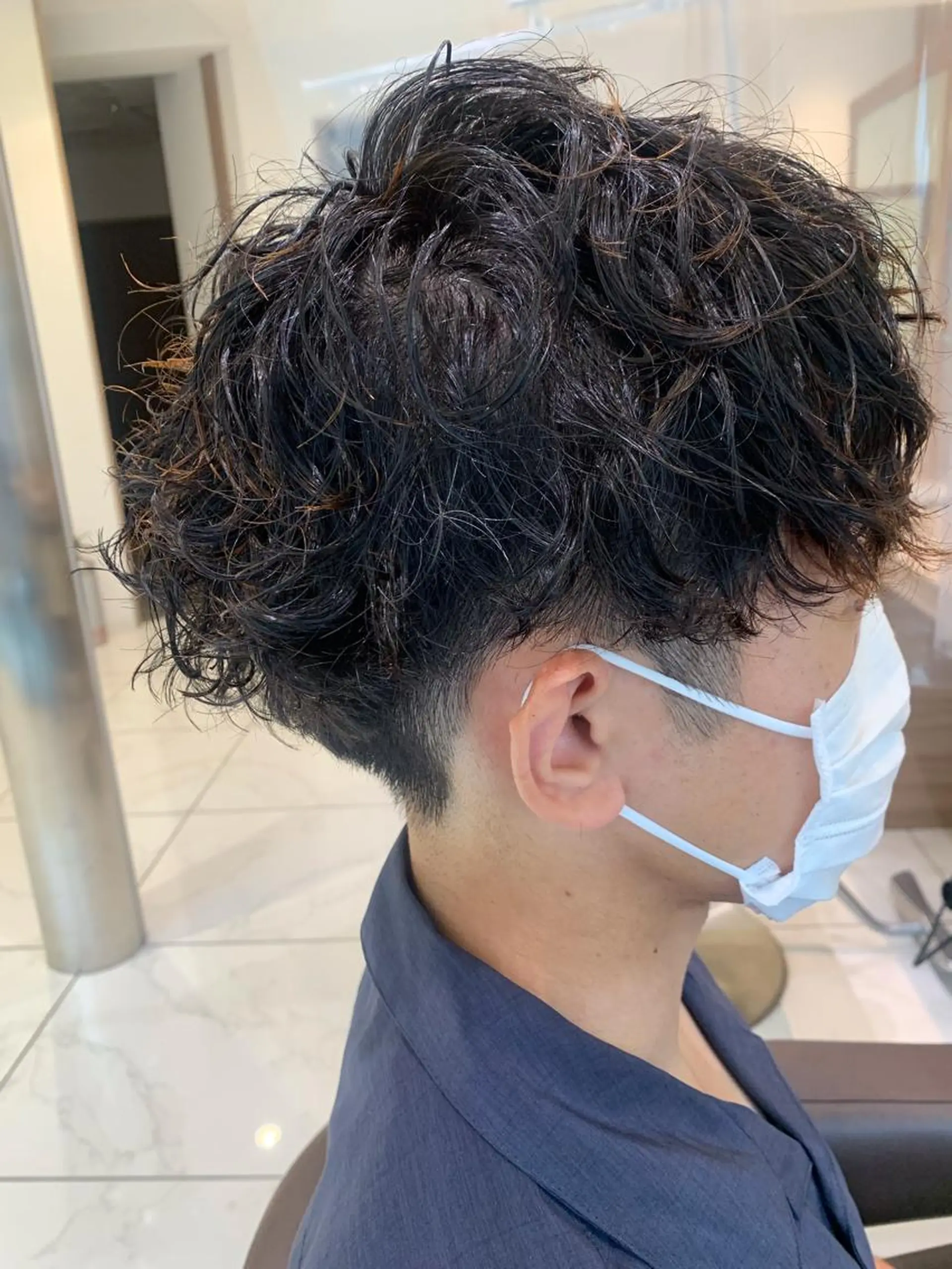 ショート パーマ メンズ カット パーマ Ash 中岡ゆうたのヘアスタイル