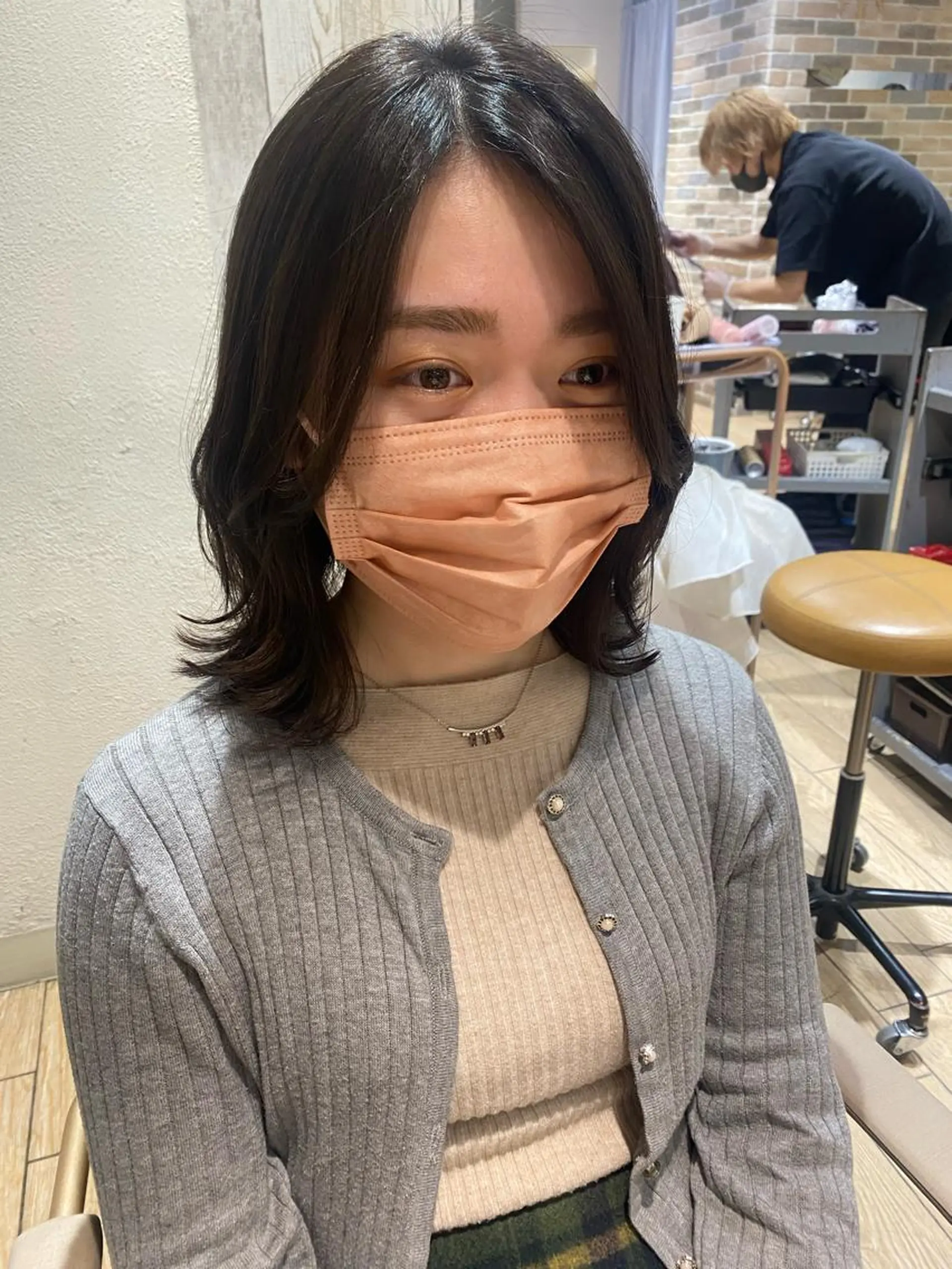 ミディアム くびれヘア 顔周り/くびれヘア 韓国ヘア💕風間るなのヘアスタイル