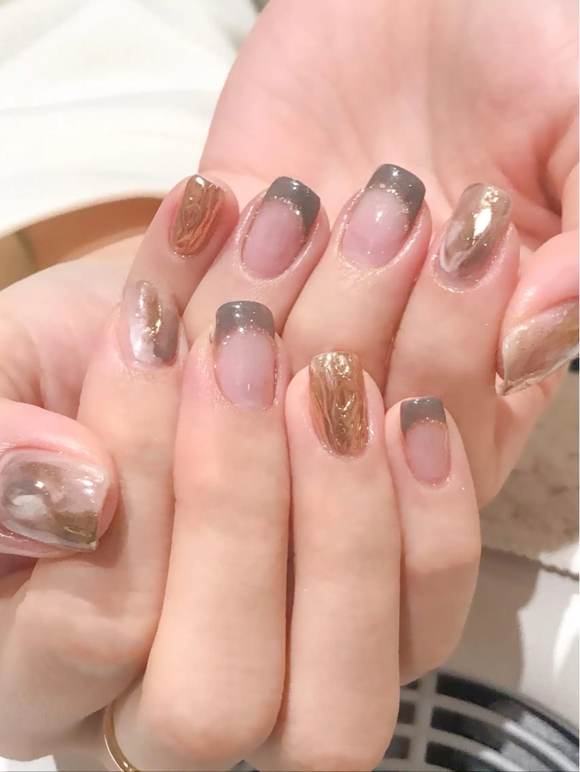 ネイル フレンチネイル ニュアンスネイル Nyanco Nailのネイルデザイン