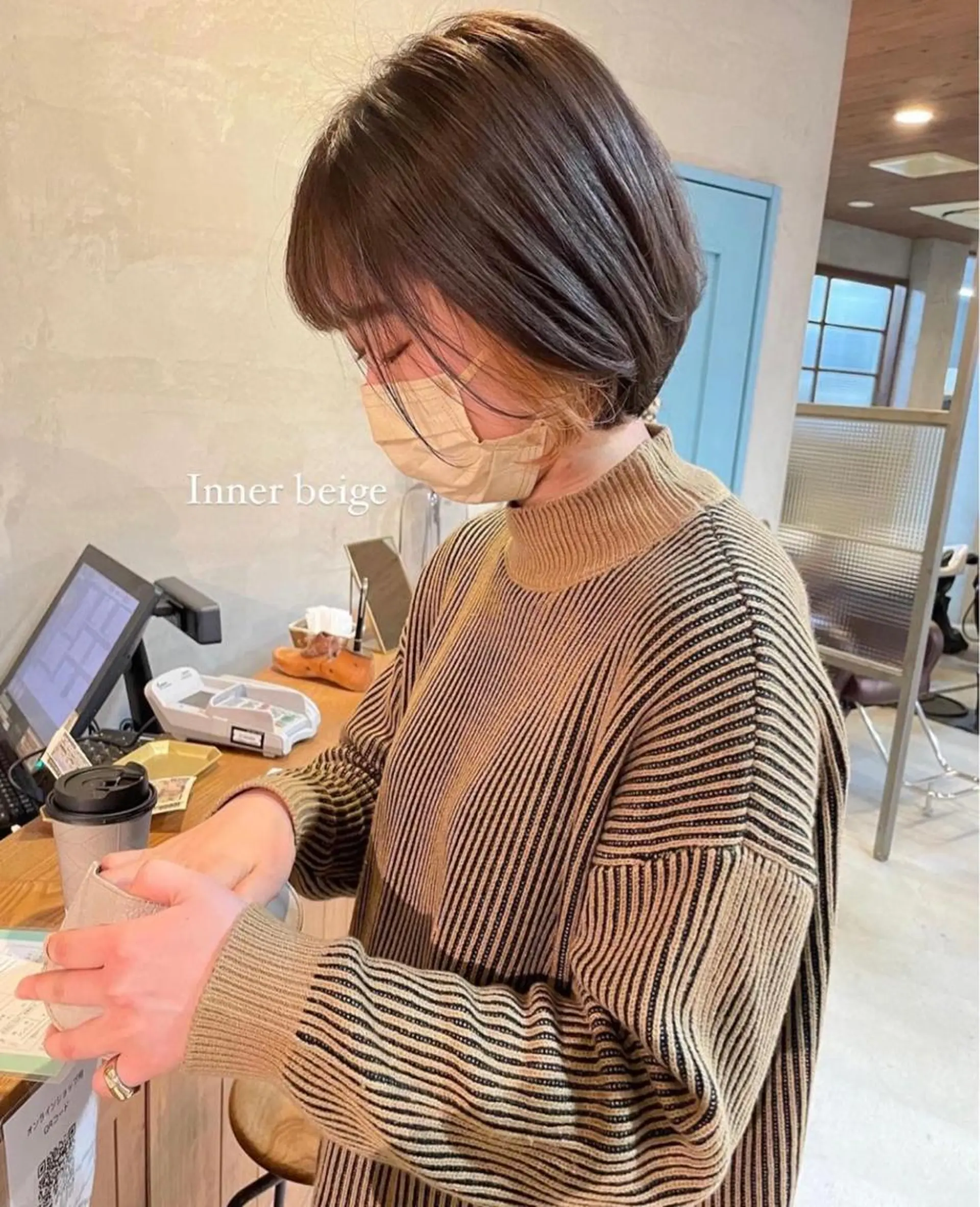 ミディアム カラー Musee plume所属・荻野七菜子 ボブのヘアスタイル