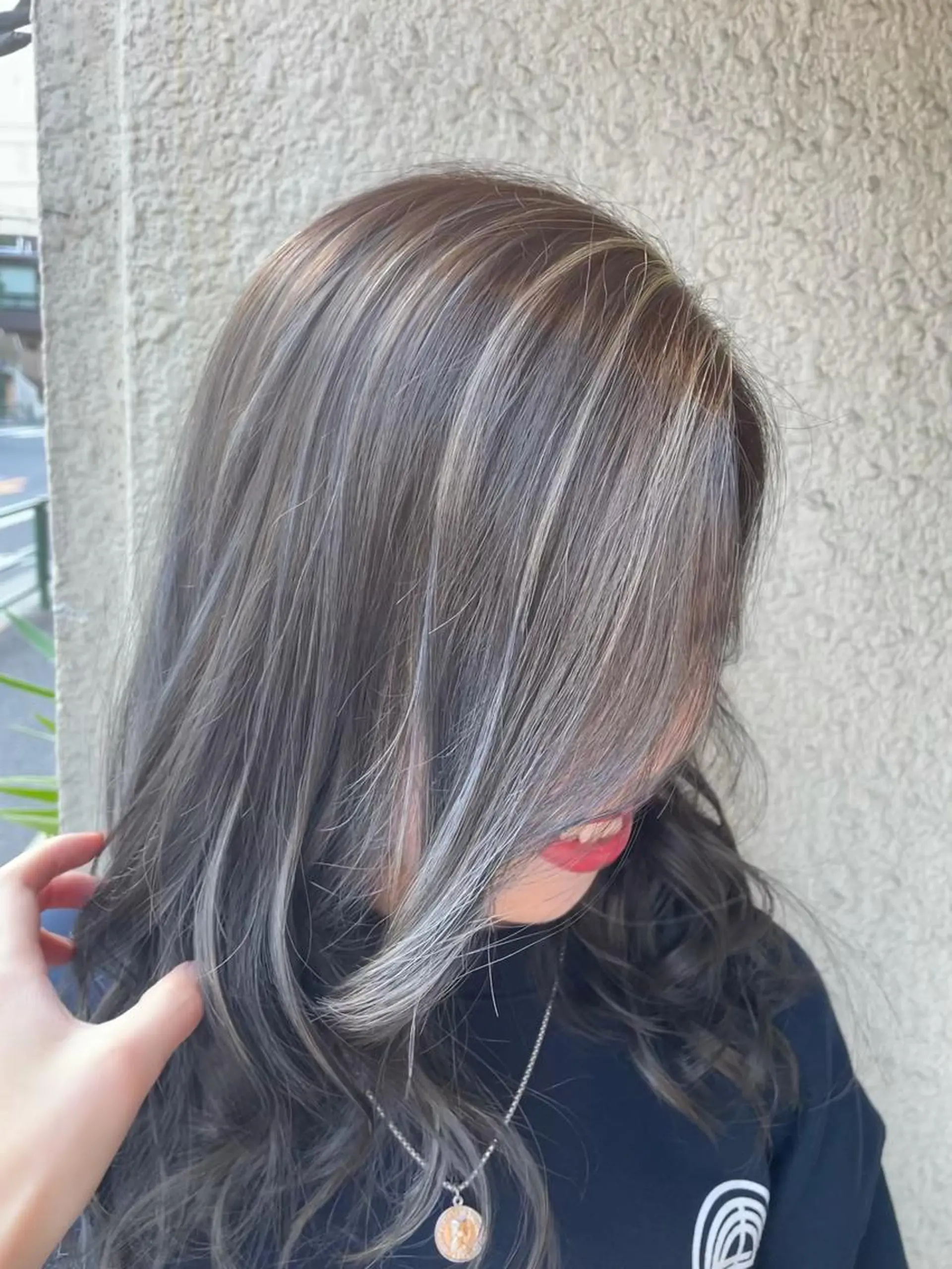 セミロング カラー ハイライトカラー ハイライト ヘアカラー トリートメント 【ピンク/韓国ヘア/ ヘアセット】亜海のヘアスタイル