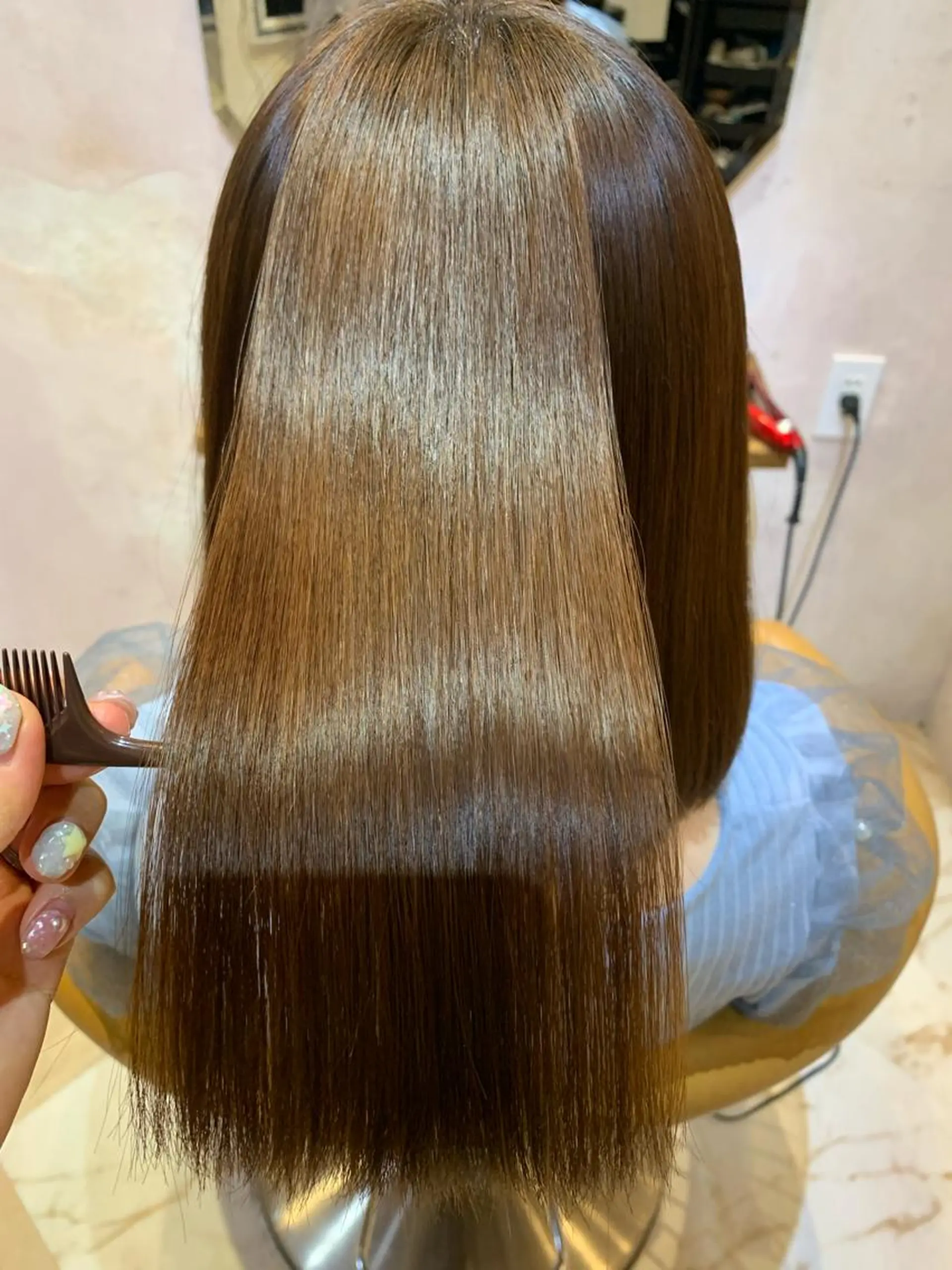 ミディアム 川井麻由🎀アイドル 量産🎀ピンクカラーのヘアスタイル