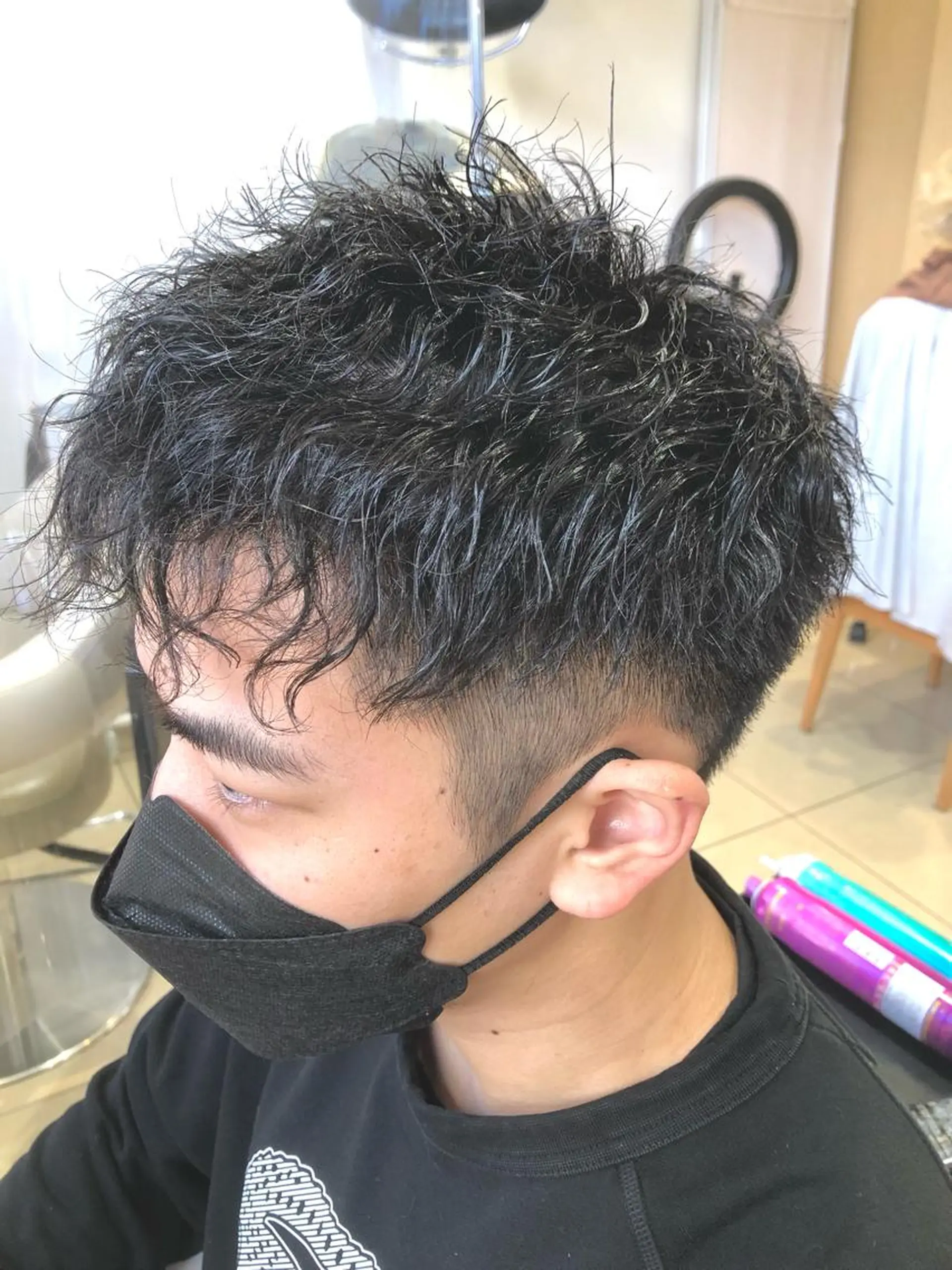 ショート パーマ メンズ 低ダメージ施術/ 🐮牛木 史裕🐮のヘアスタイル