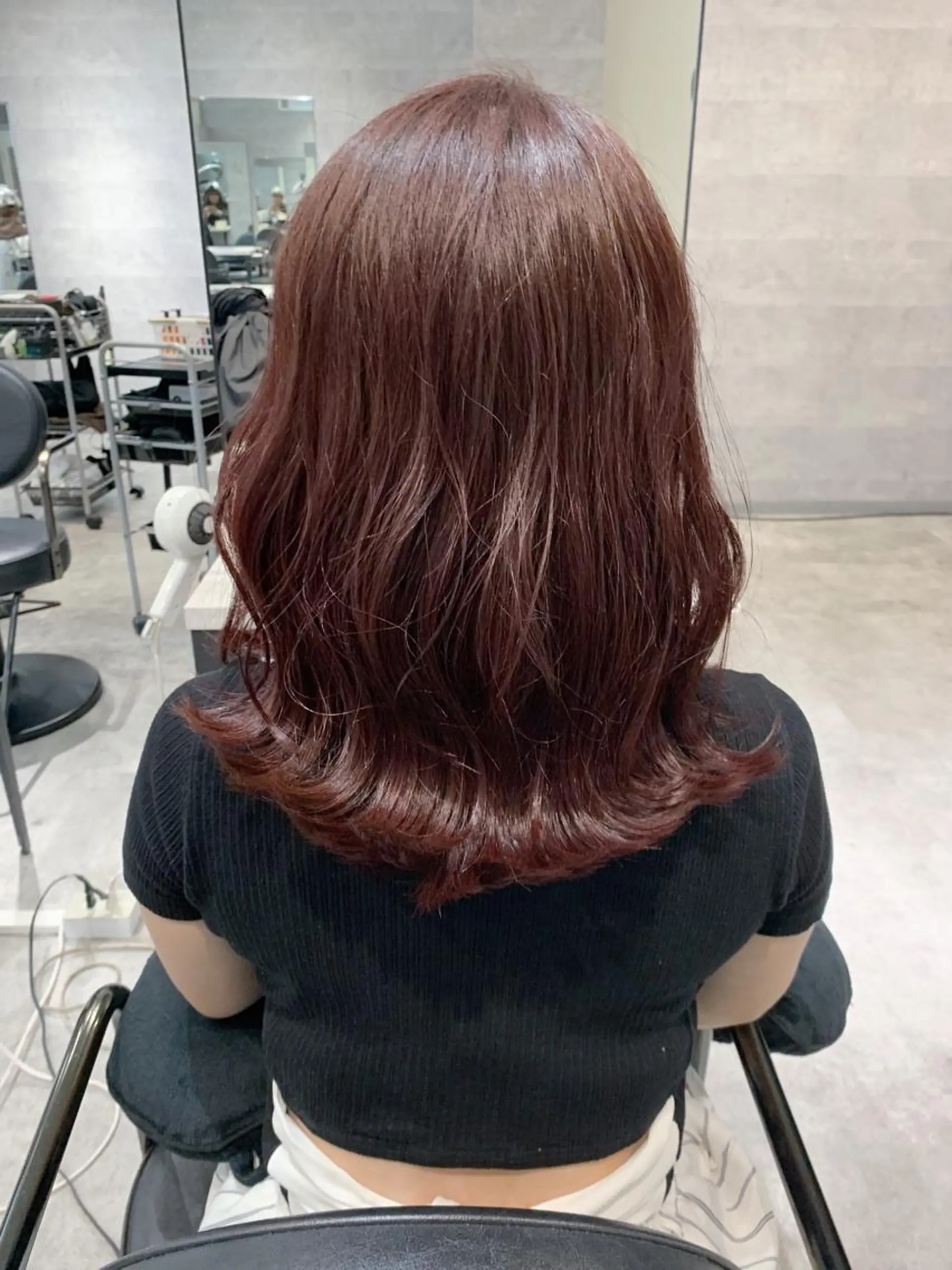 ミディアム カラー ブラウンカラー ピンクカラー ピンクブラウン ローズカラー トリートメント _WHITE 天神店 YUMEKA🐻のヘアスタイル