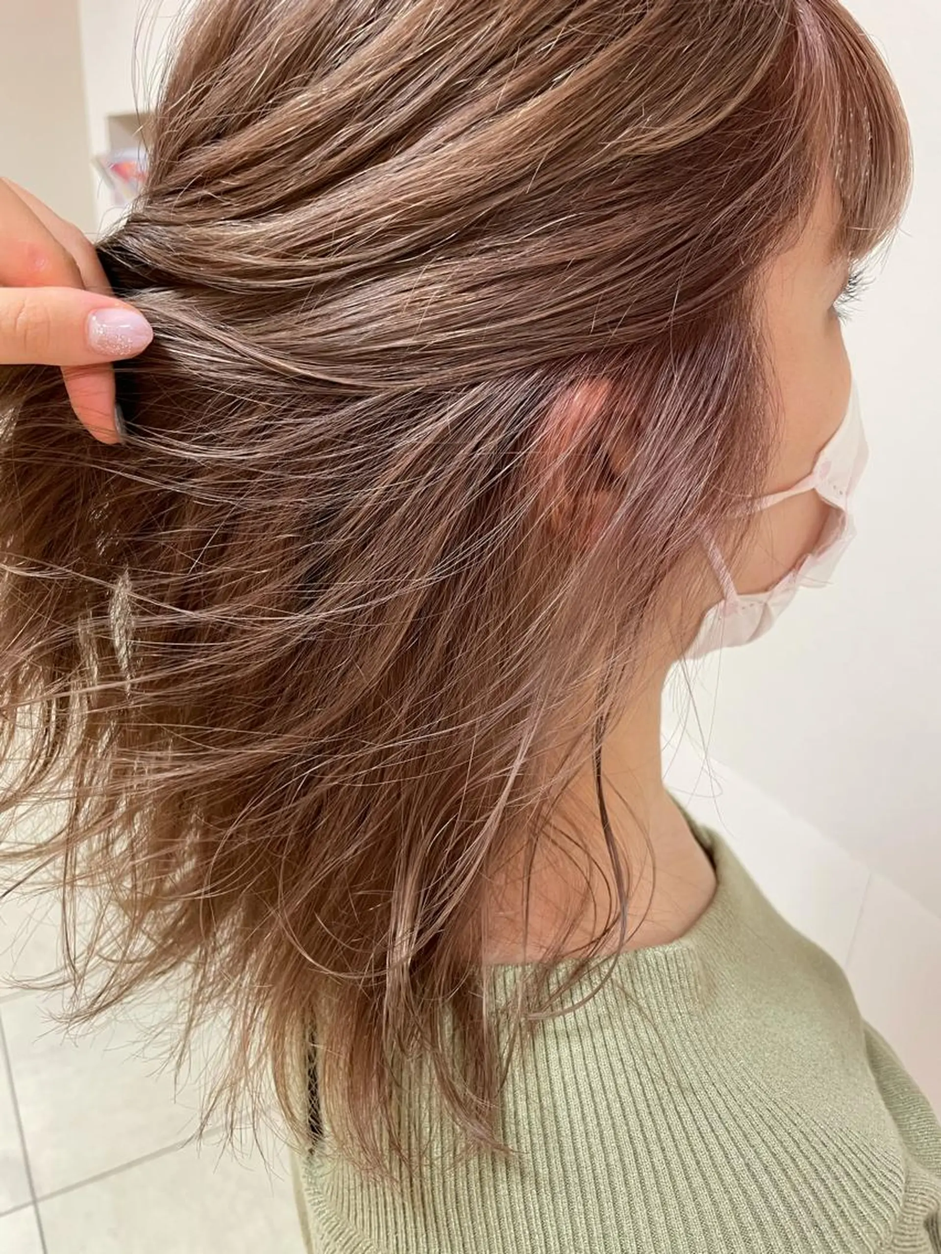 ミディアム カラー ヘアアレンジ ヘアカラー トリートメント 【Sweep】おじま のぞみのヘアスタイル