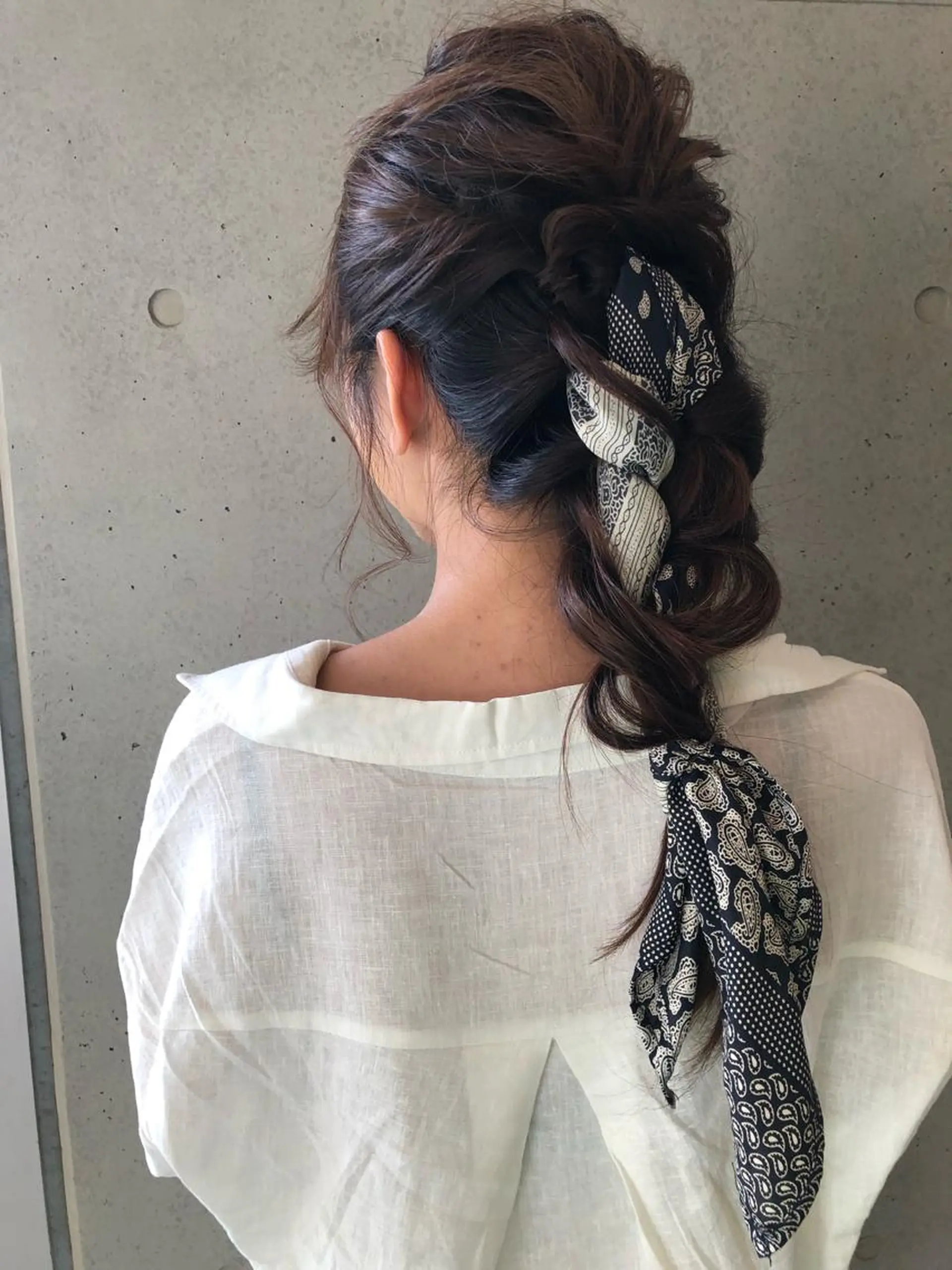 ロング ヘアアレンジ 簡単アレンジ 松本 明日可のヘアスタイル