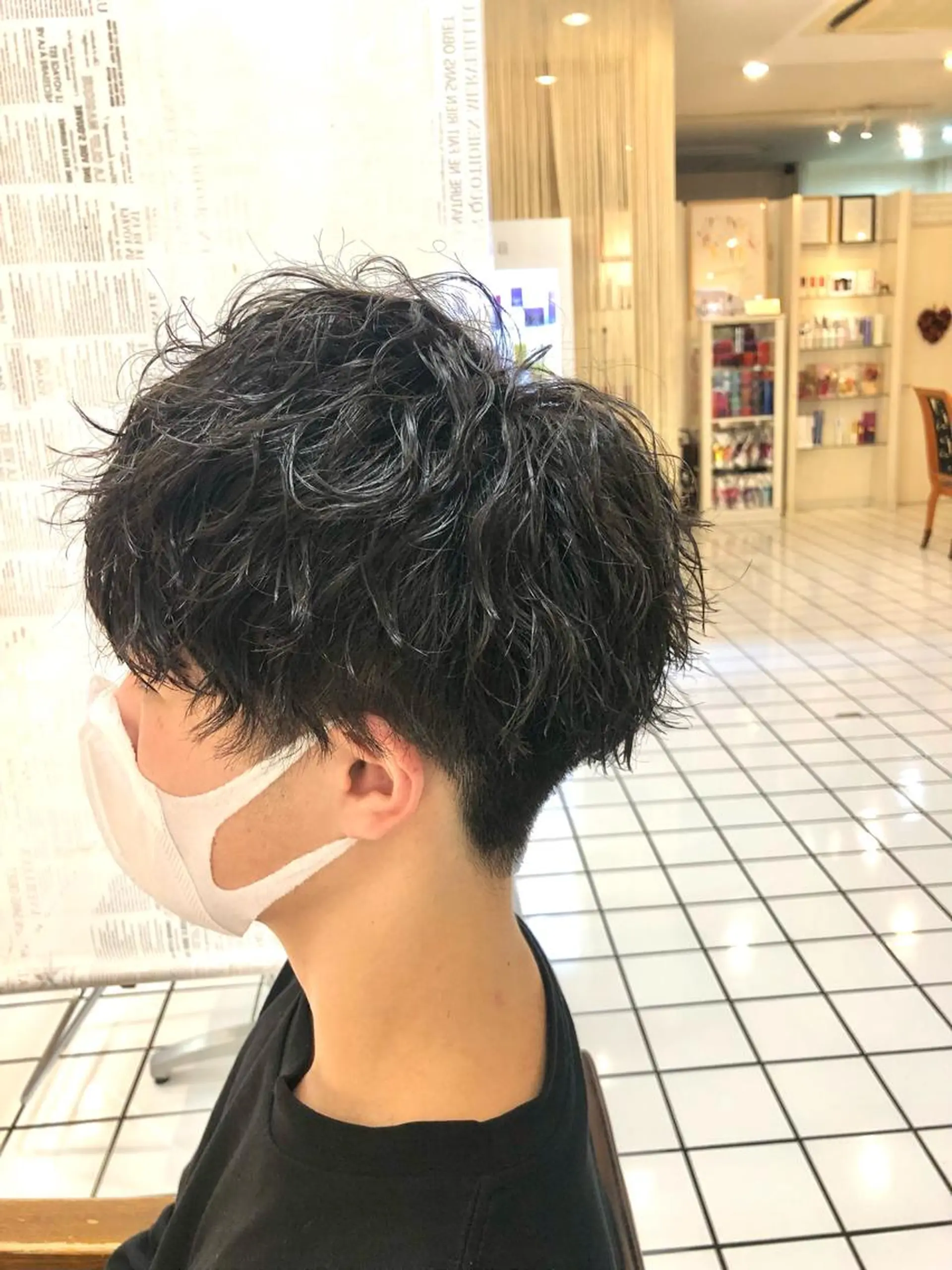 パーマ メンズ メンズブリーチ マッシュ メンズパーマ hair &make SAWA所属・滝沢 智希のヘアスタイル