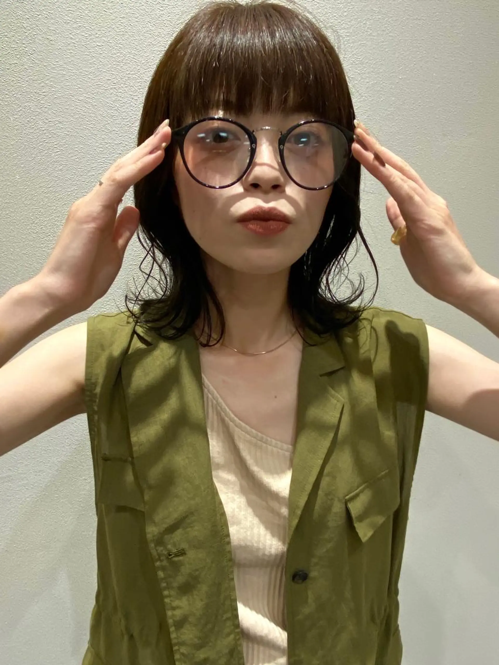 ミディアム カラー 💘韓国カラー💘 クルミのヘアスタイル