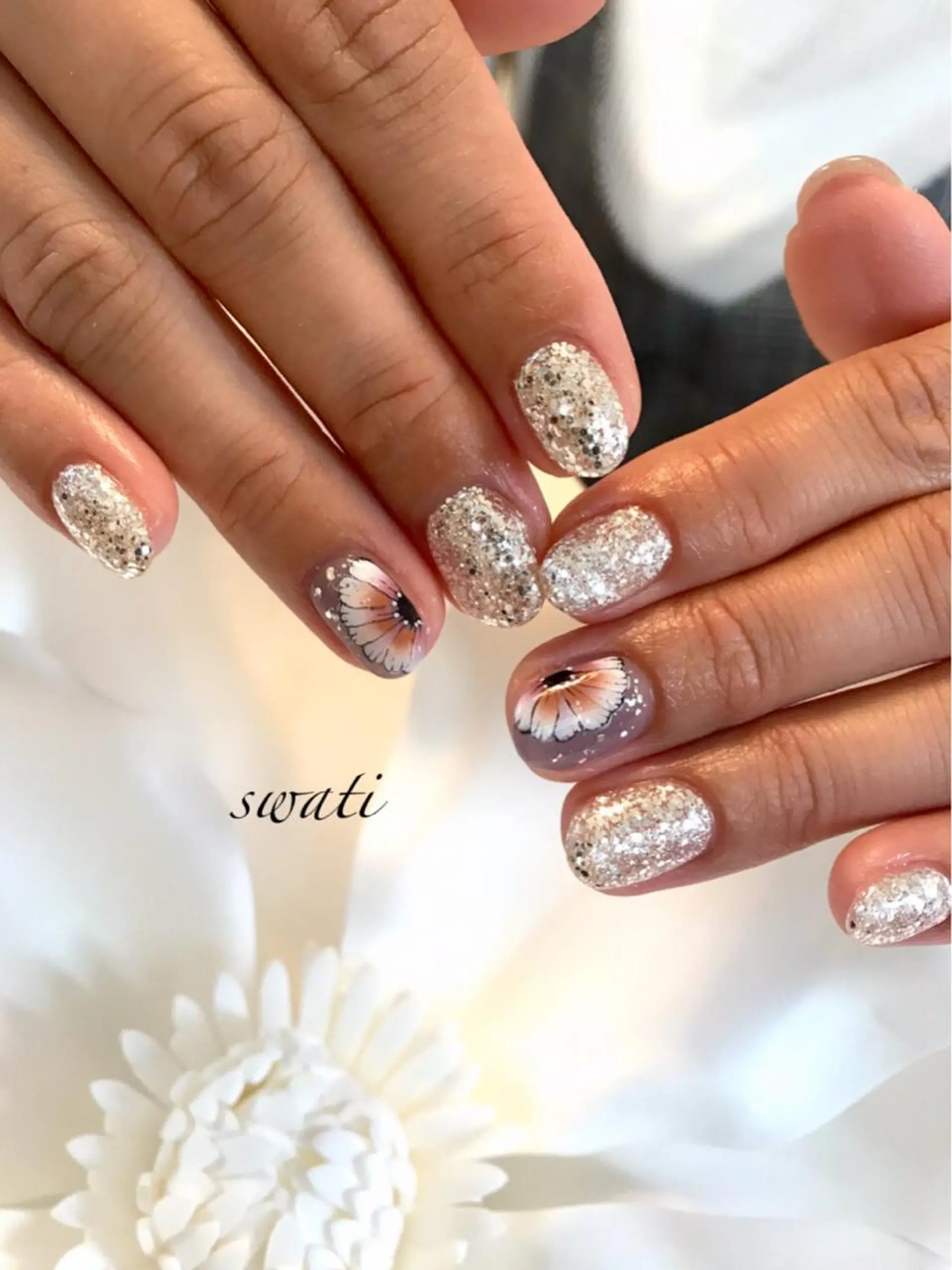 ネイル アートネイル ラメ(グリッター) オフィスネイル シンプルネイル 春ネイル yuko （ネイリスト）のネイルデザイン