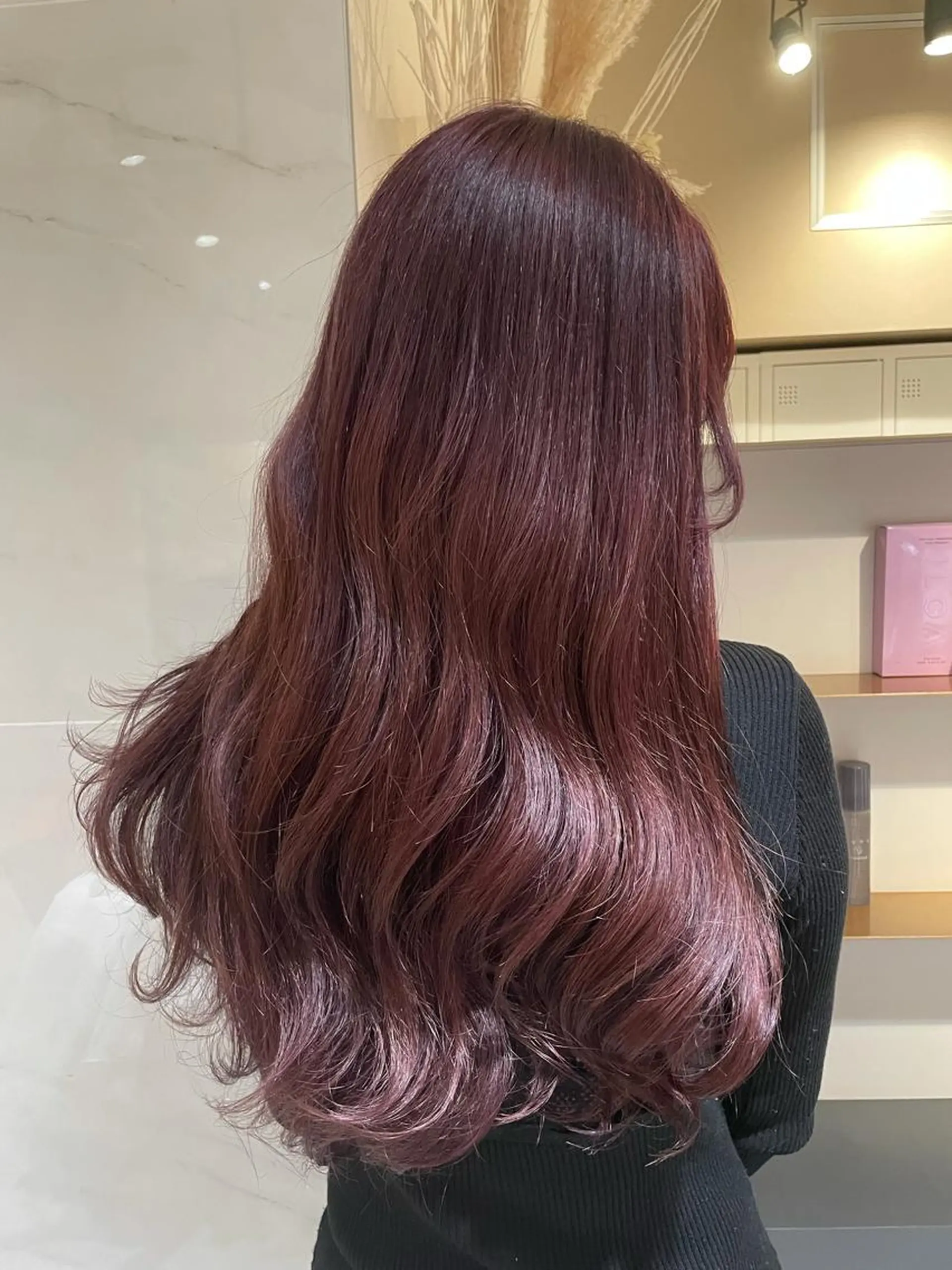 カラー ブリーチ カシス 透明感カラー ヘアカラー メンズ特化⚜️ 藤原あずさのヘアスタイル