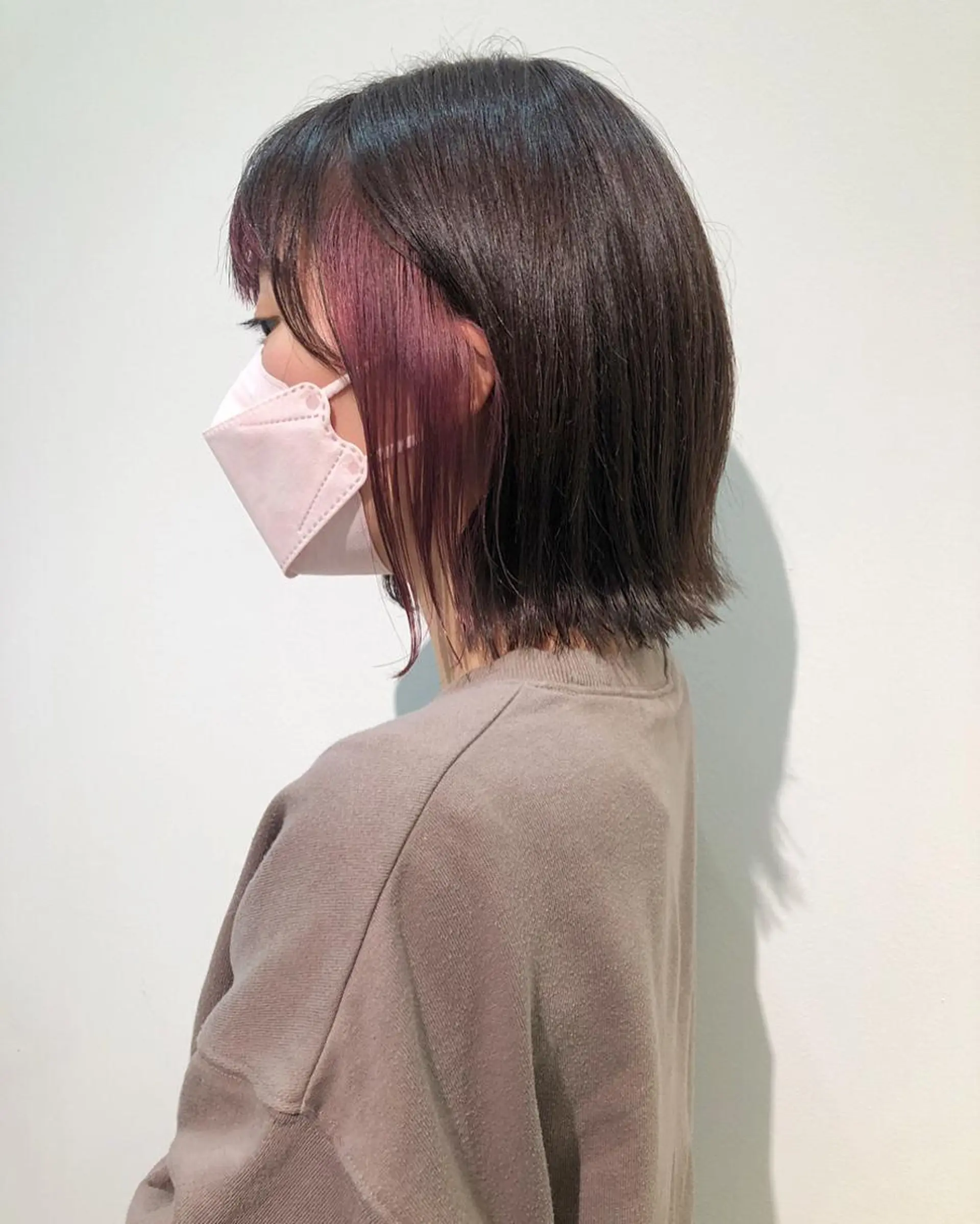 ミディアム カラー ブリーチ ピンクカラー ヘアカラー レイヤー/お顔まわり 暖色カラー🍑Amiのヘアスタイル