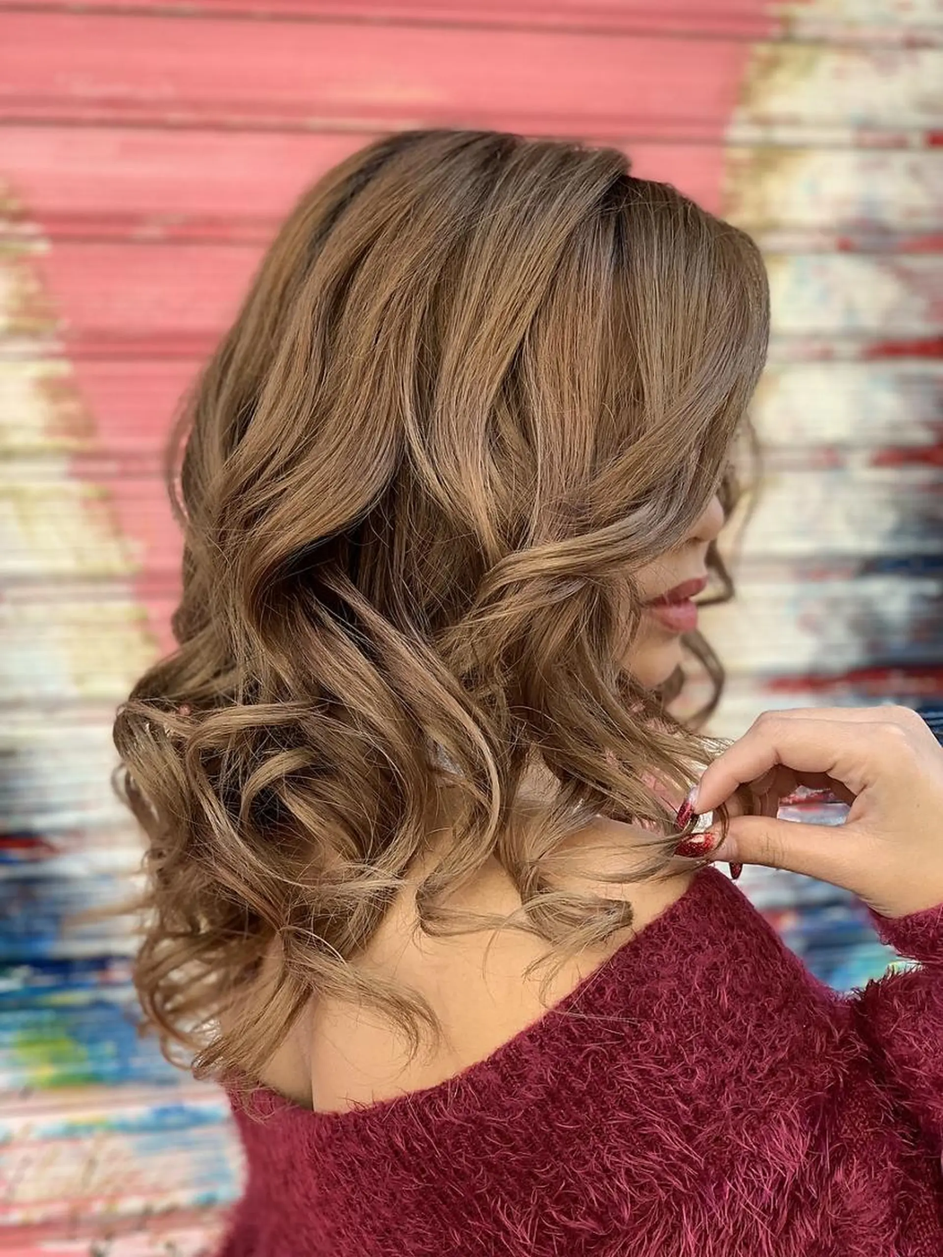 ロング カラー ヘアアレンジ Device ディバイスのヘアスタイル