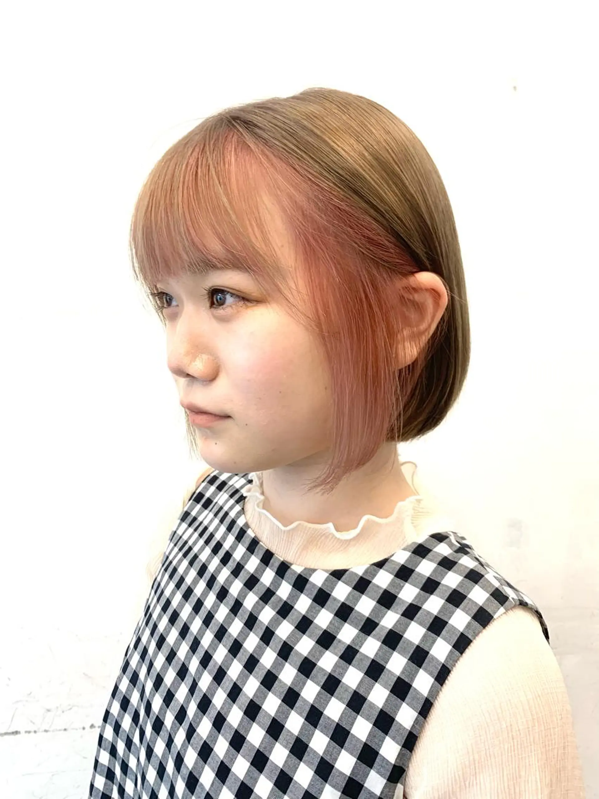 ショート カラー ヘアアレンジ ピンクカラー HARU//原宿🤍 リピート率NO.1のヘアスタイル