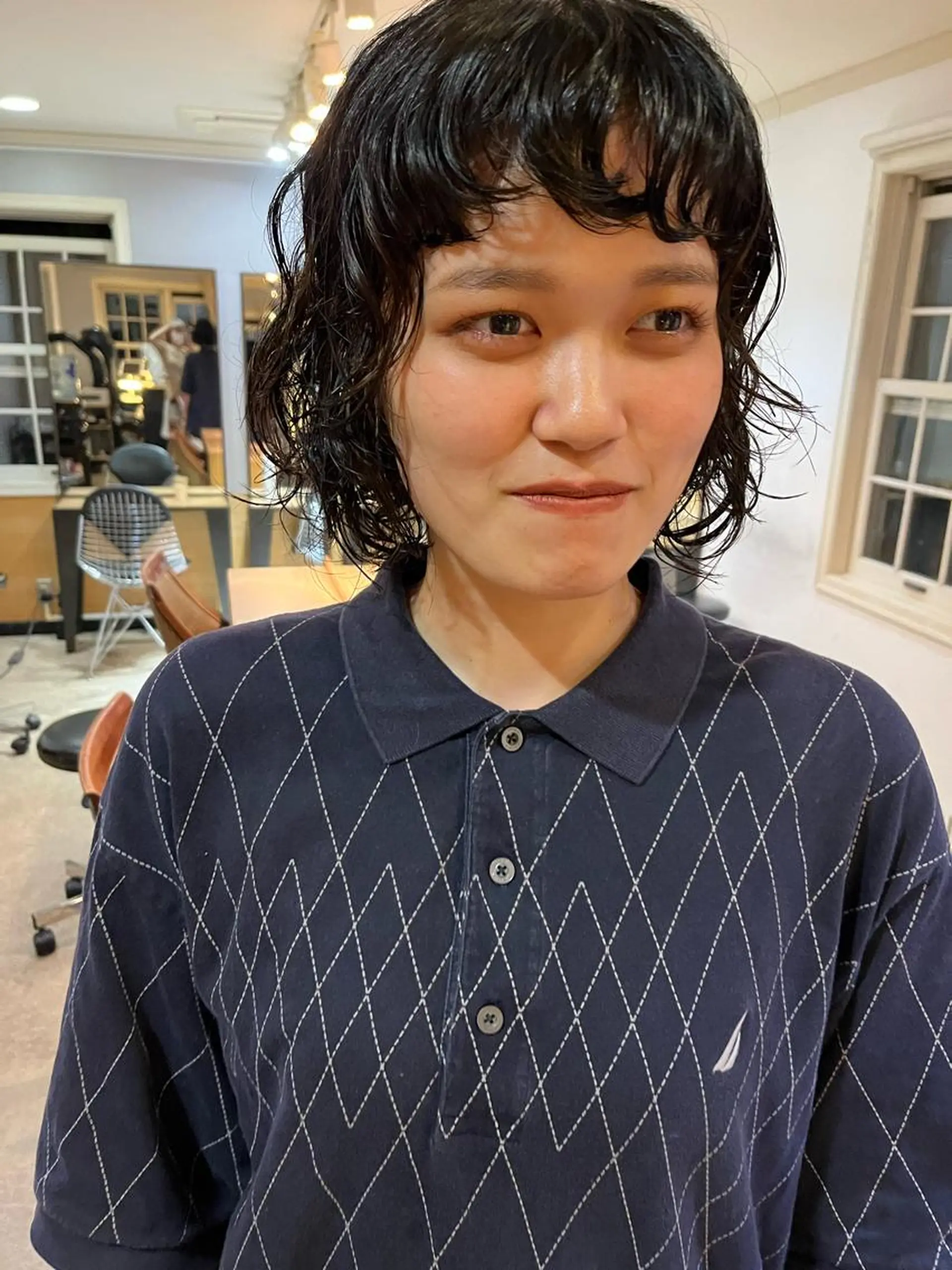 ミディアム パーマ カット パーマ NOUN所属・eri kinjoのヘアスタイル