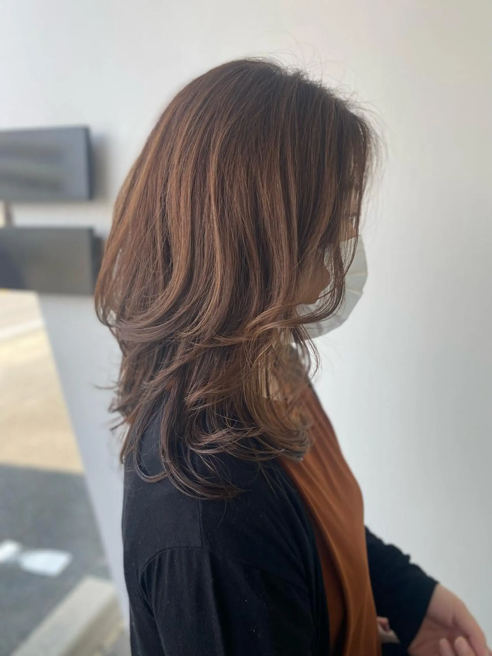 セミロング カラー ase.糸島店所属・UEDA AYAのヘアスタイル