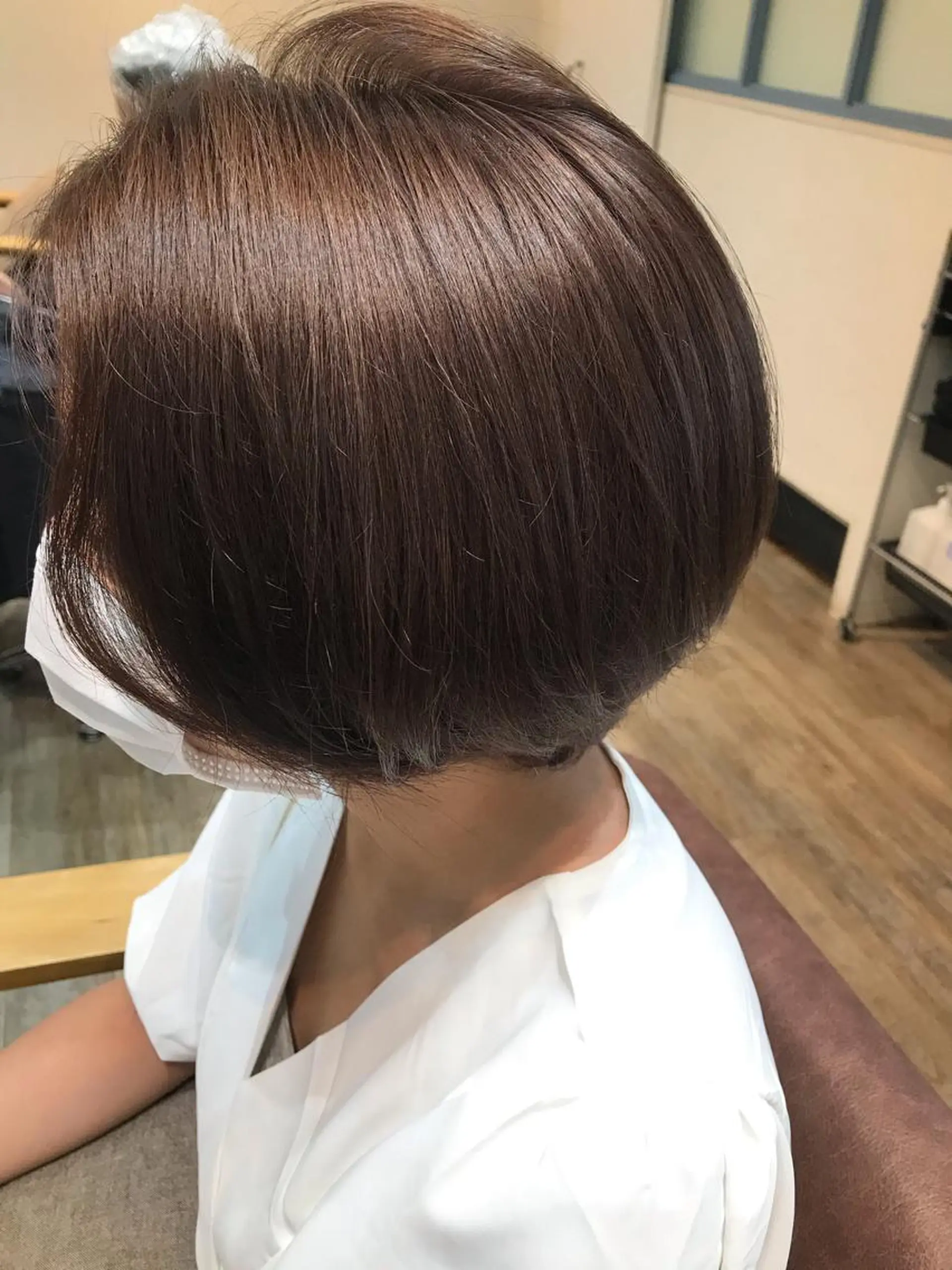 ショート カラー ブリーチ グレージュ カット ヘアカラー トリートメント ブリーチ/髪質改善/ レイヤー/YUTO‎のヘアスタイル