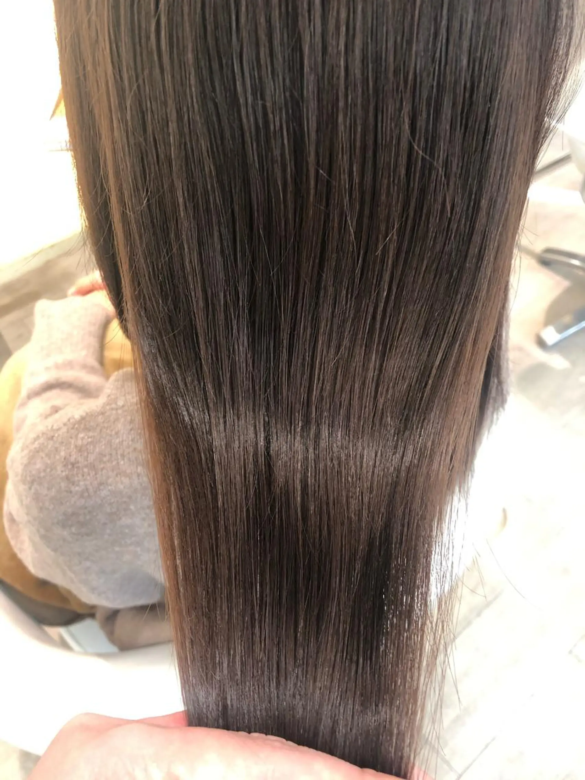 セミロング アッシュ ブリーチ/髪質改善 NYNY大久保のヘアスタイル