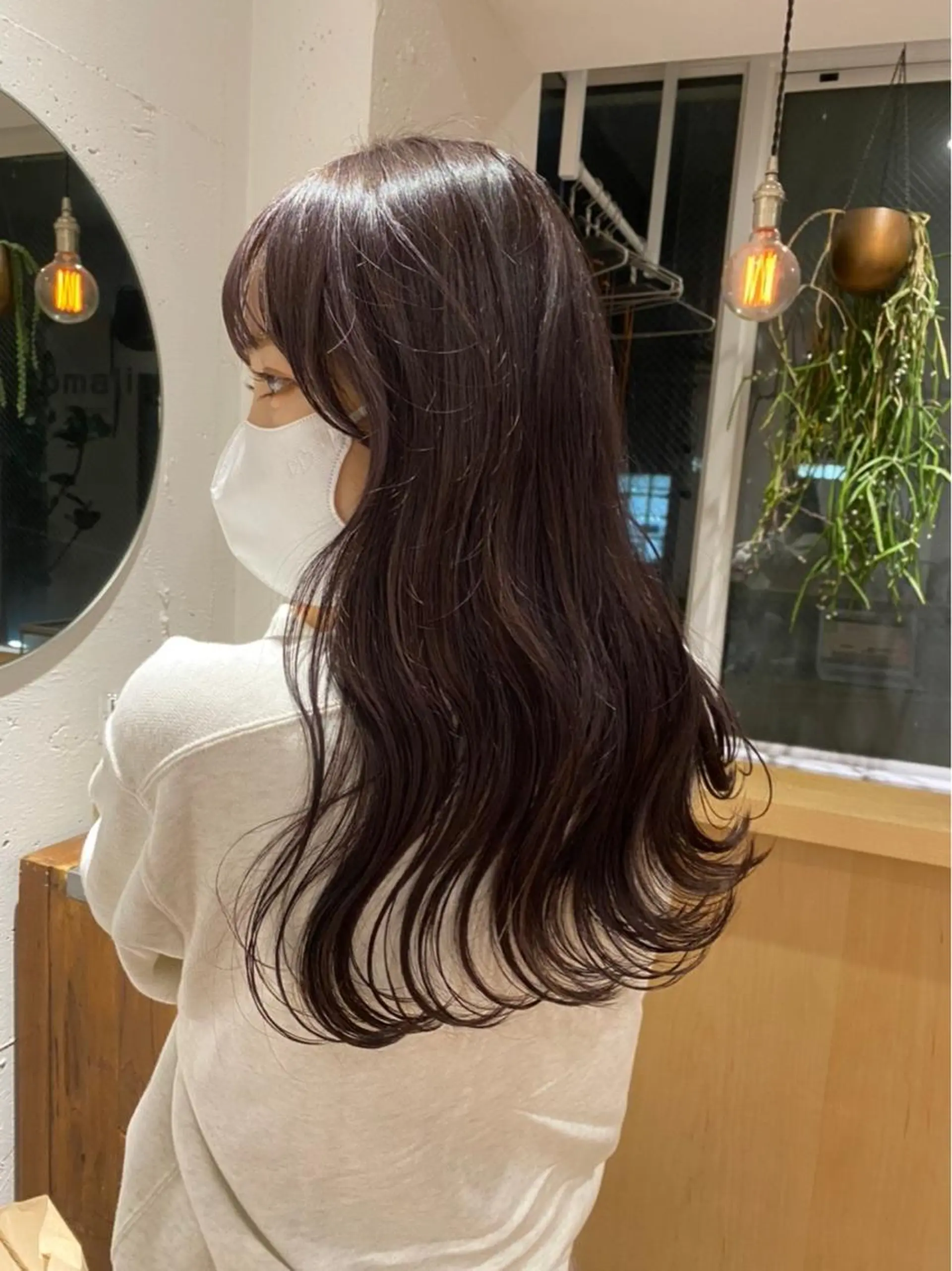 ロング カラー ブリーチ グレージュ ラベンダーカラー ラベンダーグレージュ ラベンダーグレー 艶カラー 🤍🫧/makoのヘアスタイル