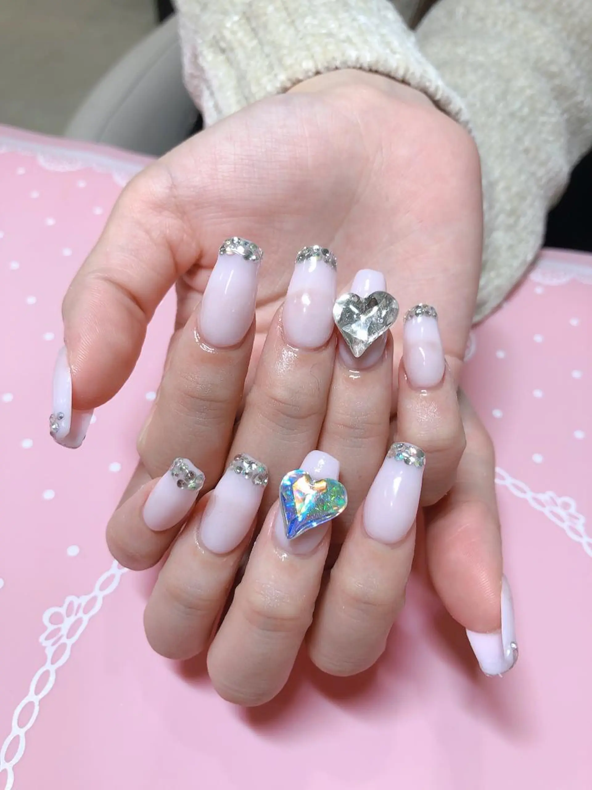 ミディアム ネイル ハンドネイル 《LB》ラブリエ Nail&eyeのマツエク・マツパデザイン