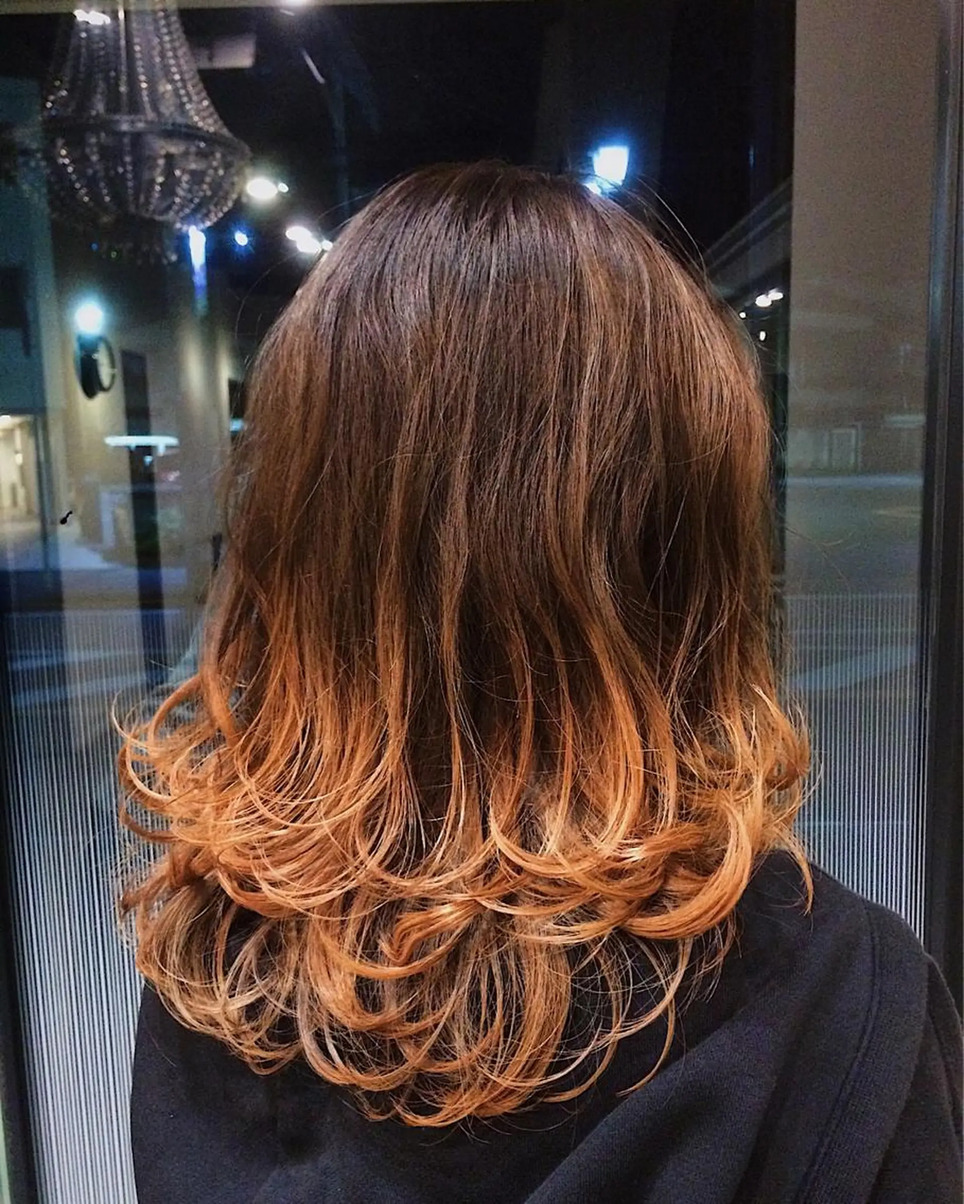 セミロング カラー ヘアアレンジ ダブルカラー グラデーションカラー オレンジ 遠藤悠大/メンズ縮毛 /メンズカットのヘアスタイル