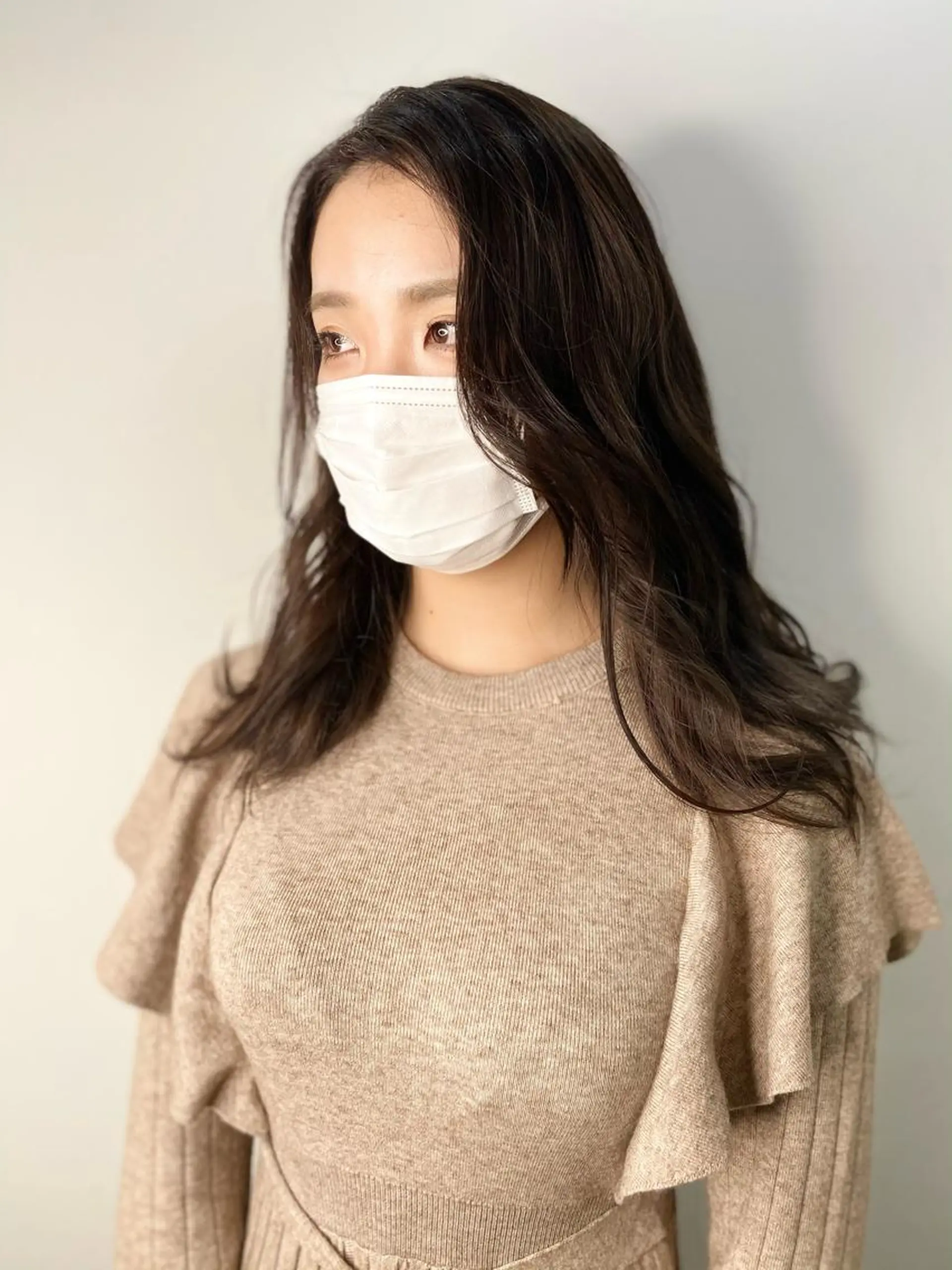 ロング カラー 透明感カラー グレージュ opus 店長大和 レイヤー/赤み消しのヘアスタイル