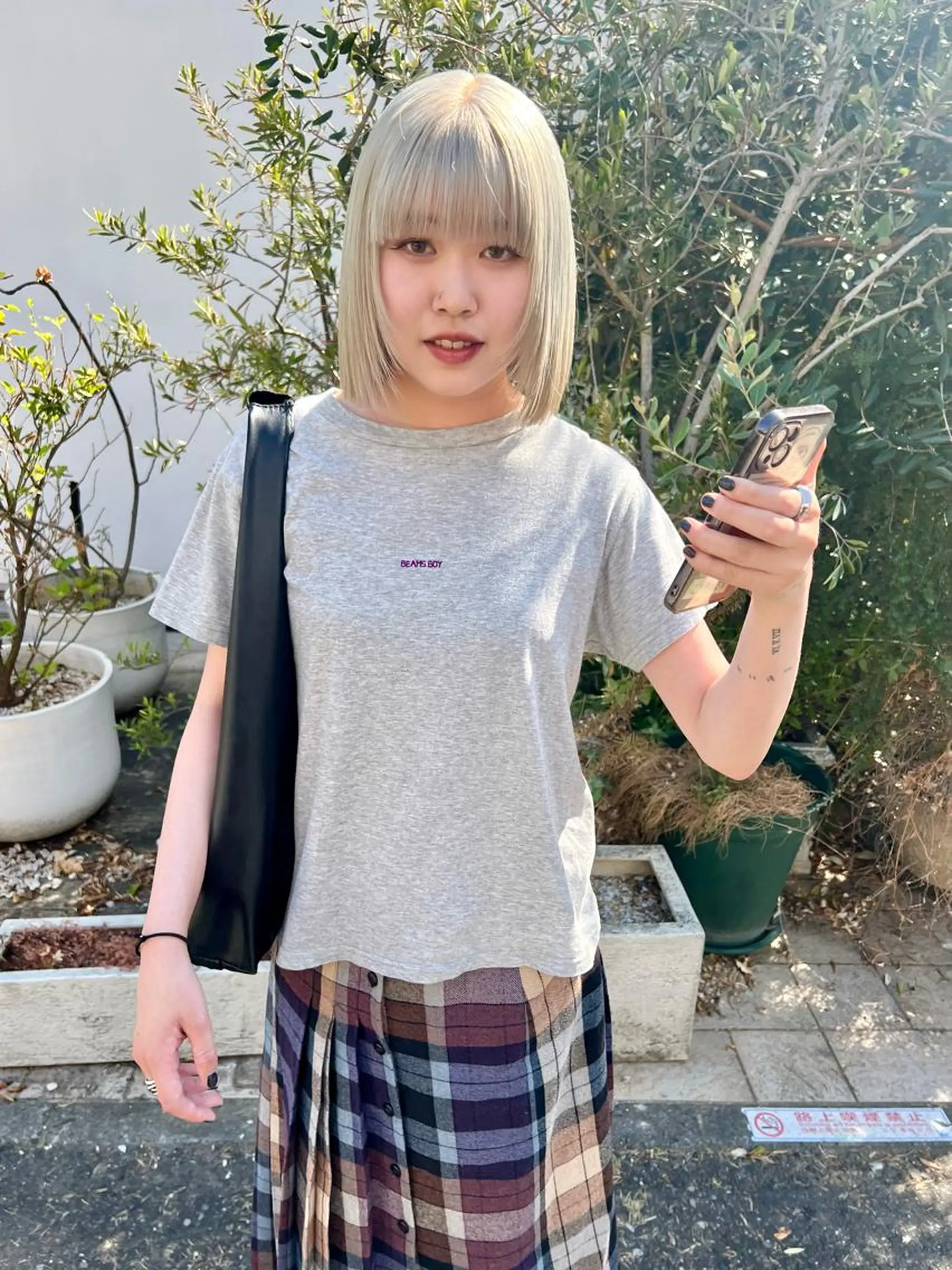 ショート カラー 黒髪 ブリーチ カット ヘアカラー トリートメント sakoda shunkiのヘアスタイル