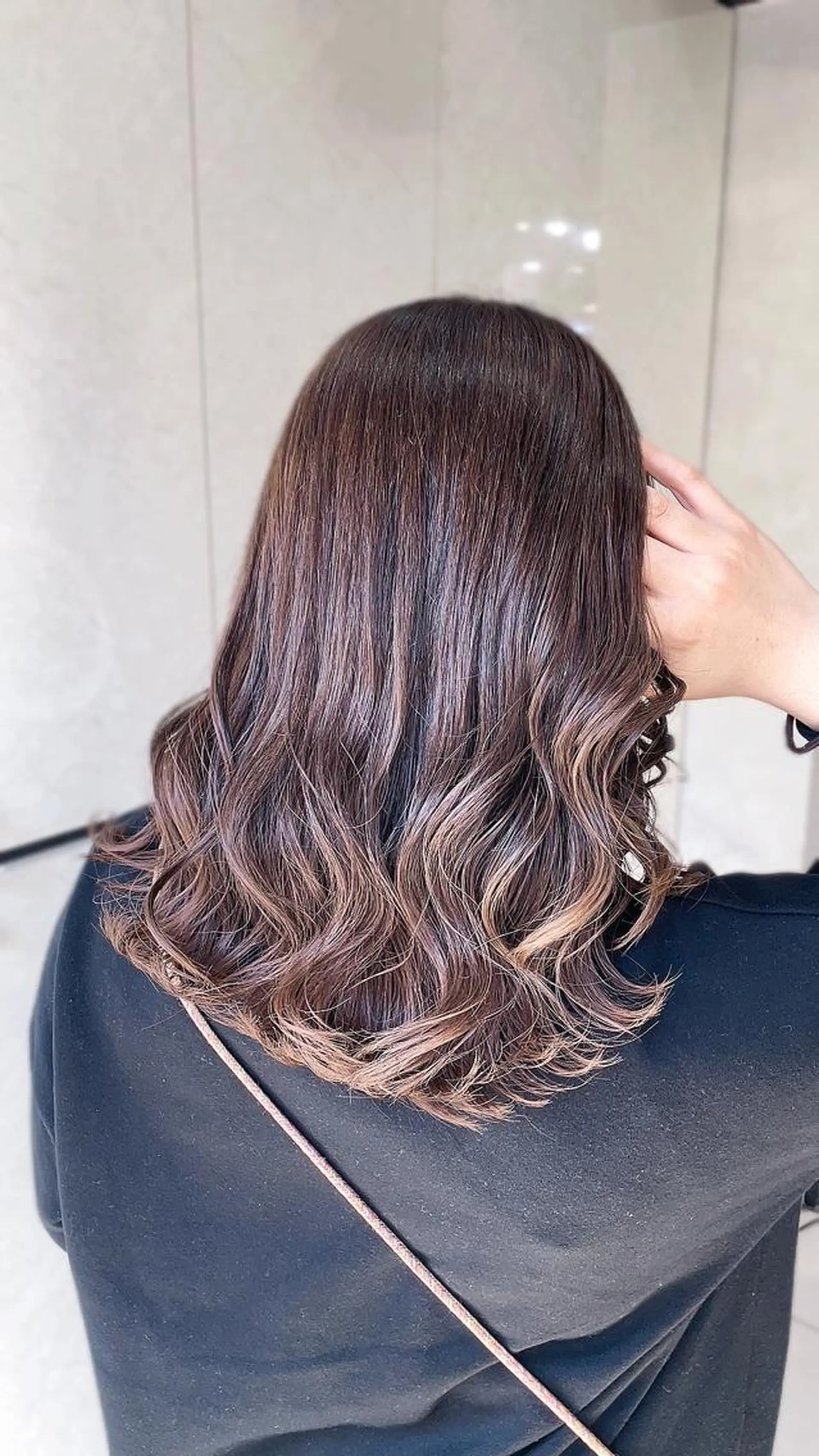 セミロング パープルカラー トリートメント カット ヘアカラー トリートメント 👑最高級エクステ 👑新宿/タイセイのヘアスタイル