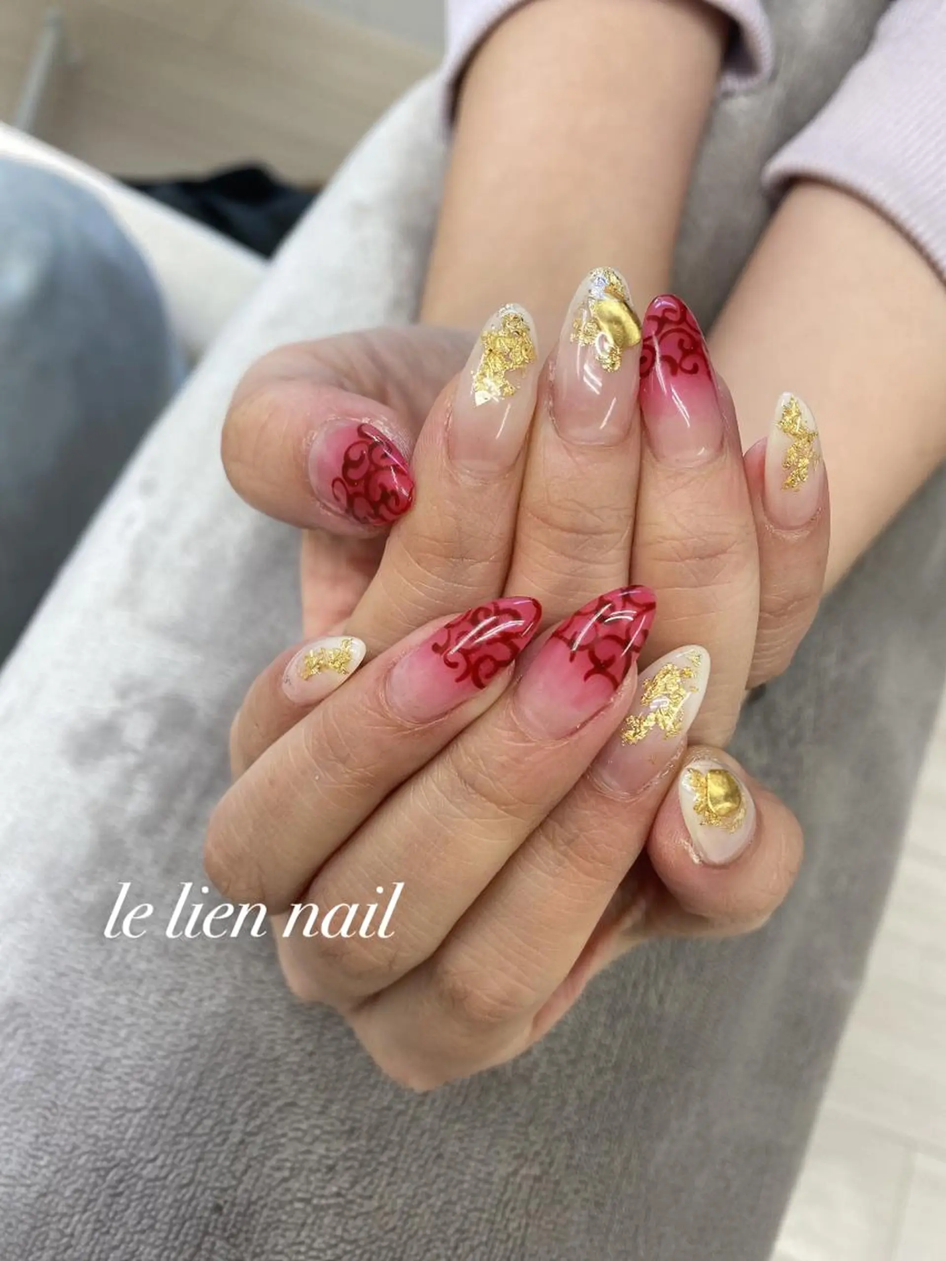 ネイル アートネイル 持ち込み ニュアンスネイル le lien nailのネイルデザイン