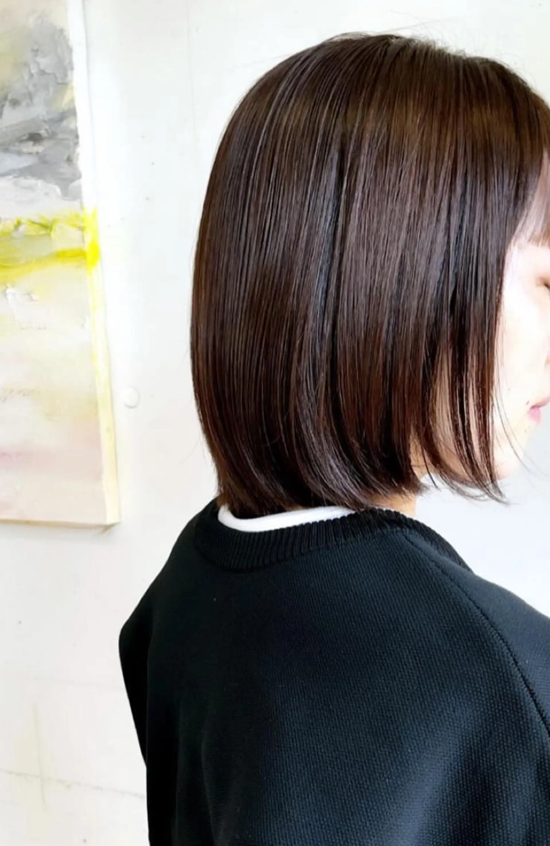 カラー セミロング ヘアカラー 三浦 仁美のヘアスタイル