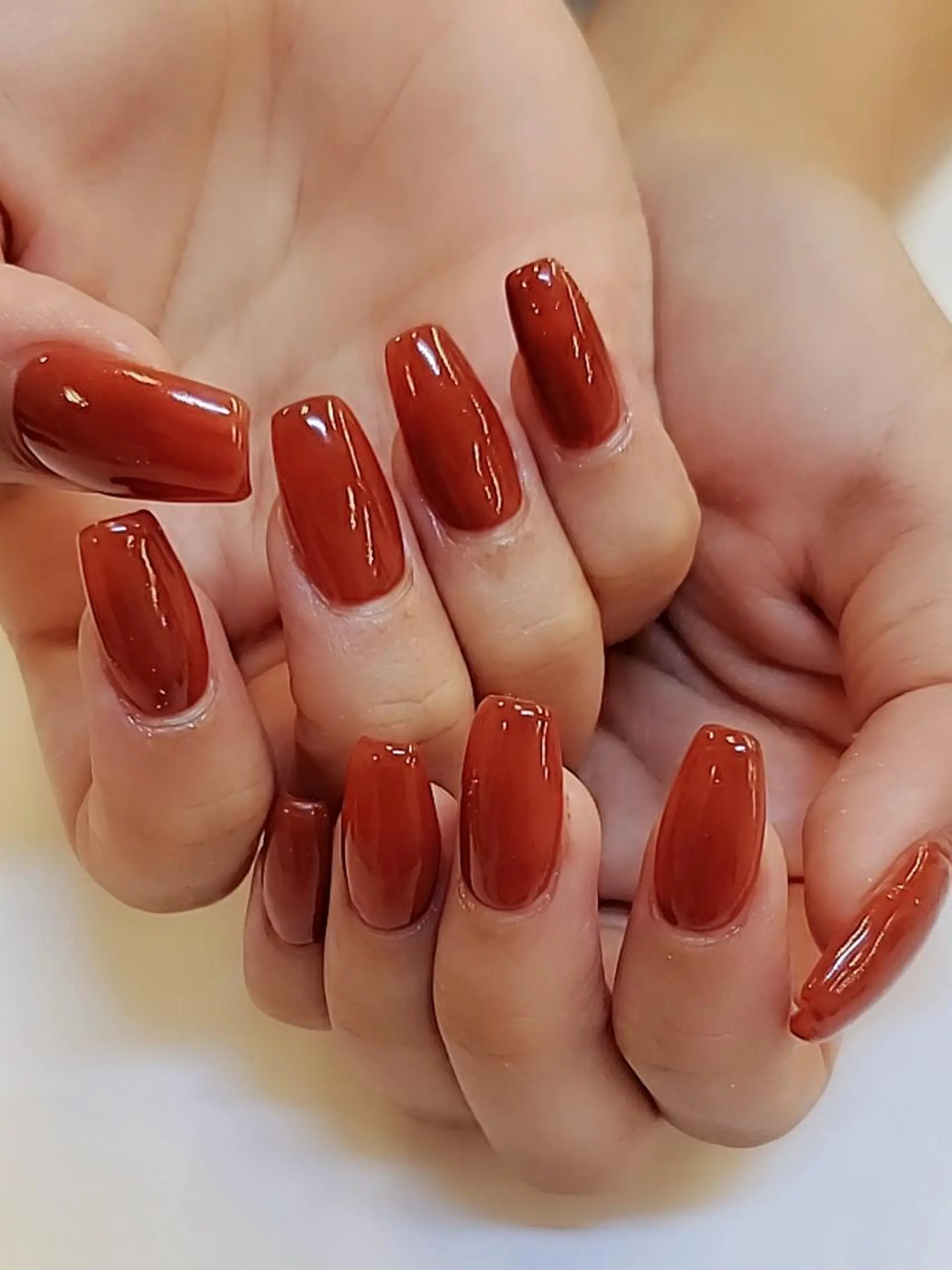 ネイル セミロング スカルプネイル シンプルネイル ハンドネイル mamo nailのネイルデザイン