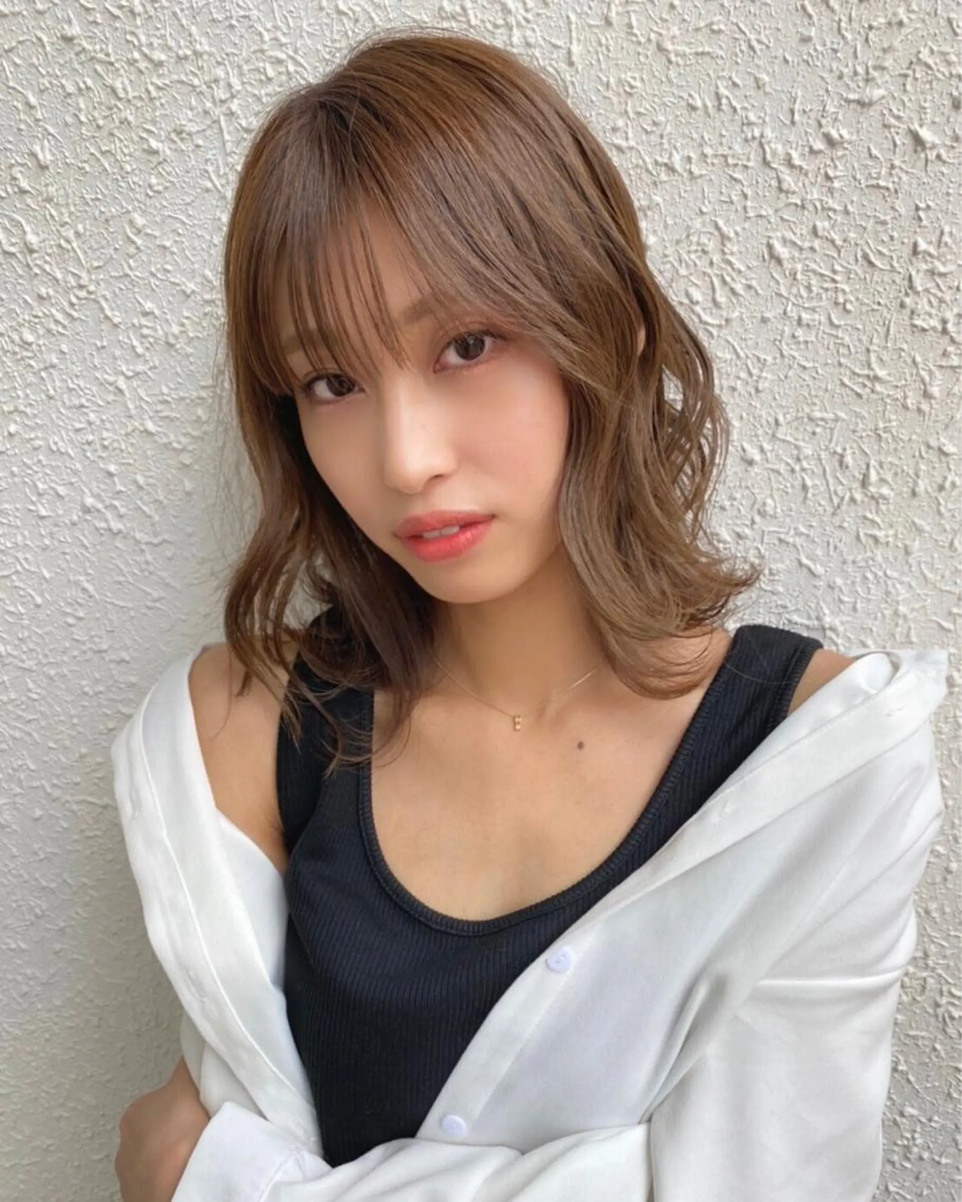 セミロング カラー ヘアアレンジ カット ヘアカラー トリートメント 佐藤 魁人のヘアスタイル