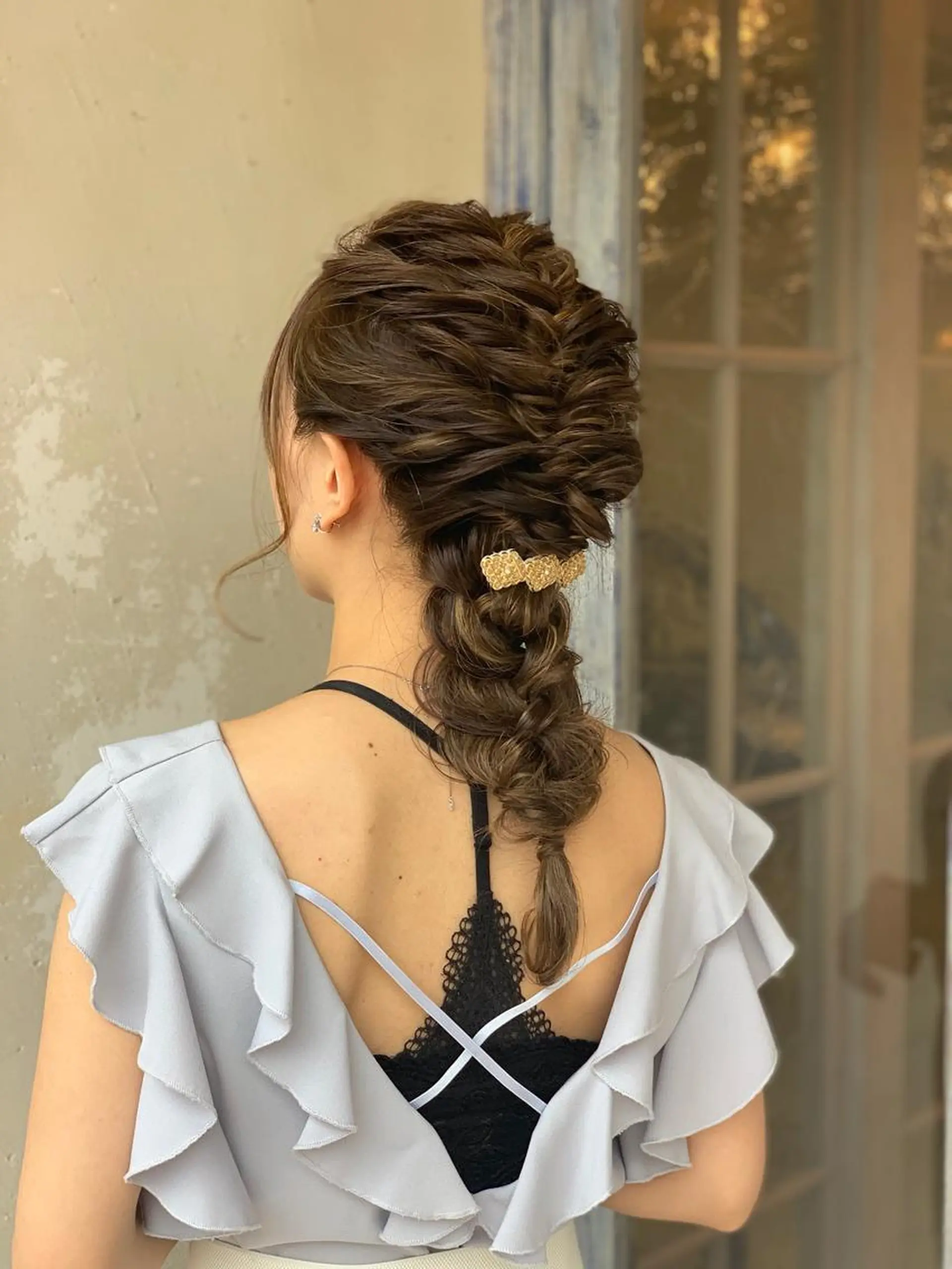 ロング カラー ヘアアレンジ 結婚式・ブライダル 森 早希絵のヘアスタイル