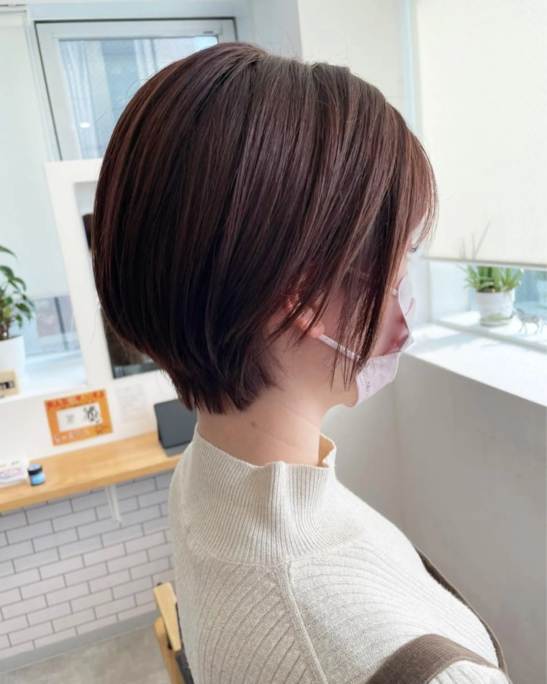 ショート カラー アッシュ ピンクカラー ピンクアッシュ JIL BLAN 京都所属・RU RIのヘアスタイル