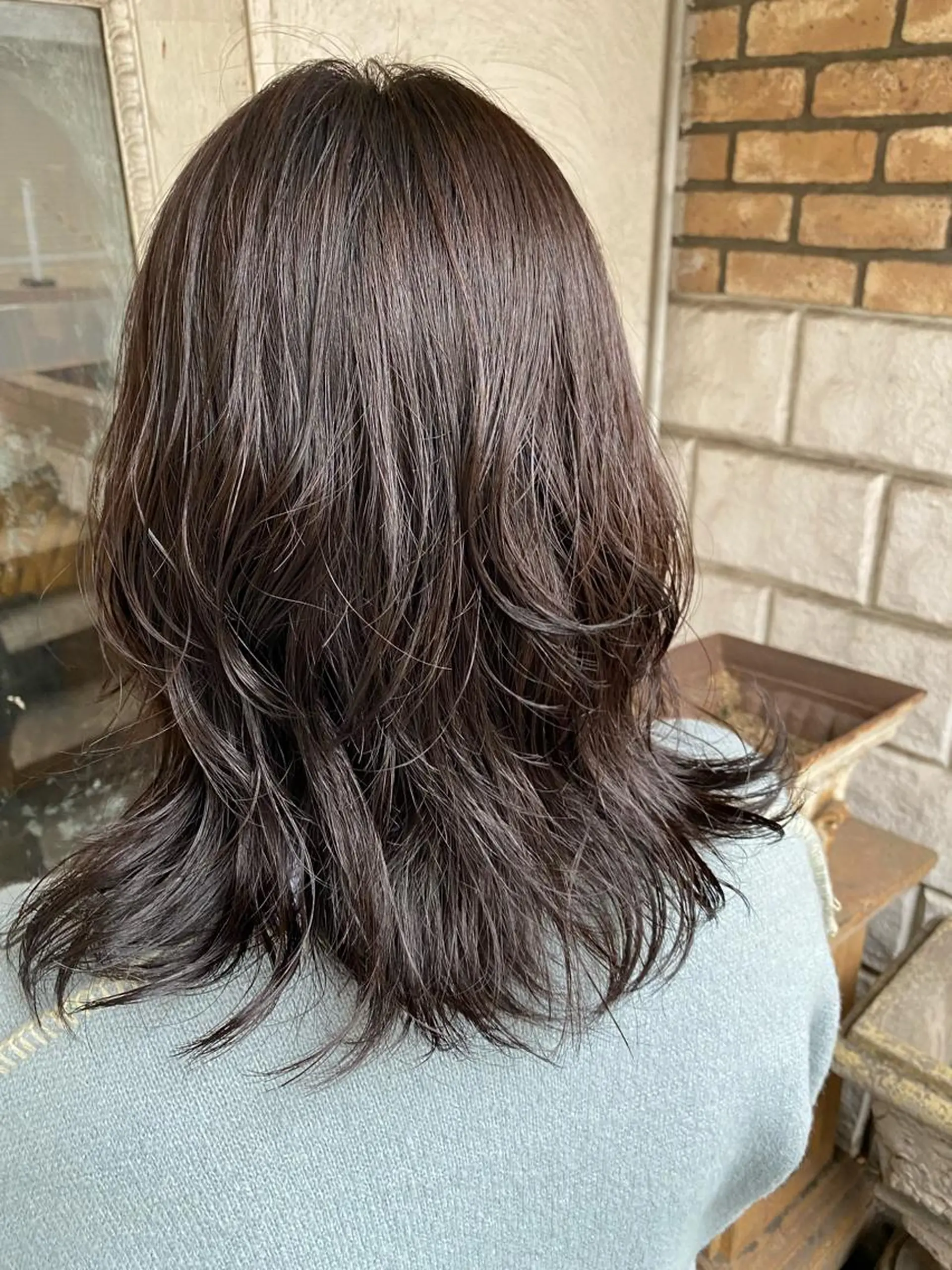 ミディアム パーマ ミディアムパーマ ウルフカット お任せヘア☘️☘️ 及川渚のヘアスタイル