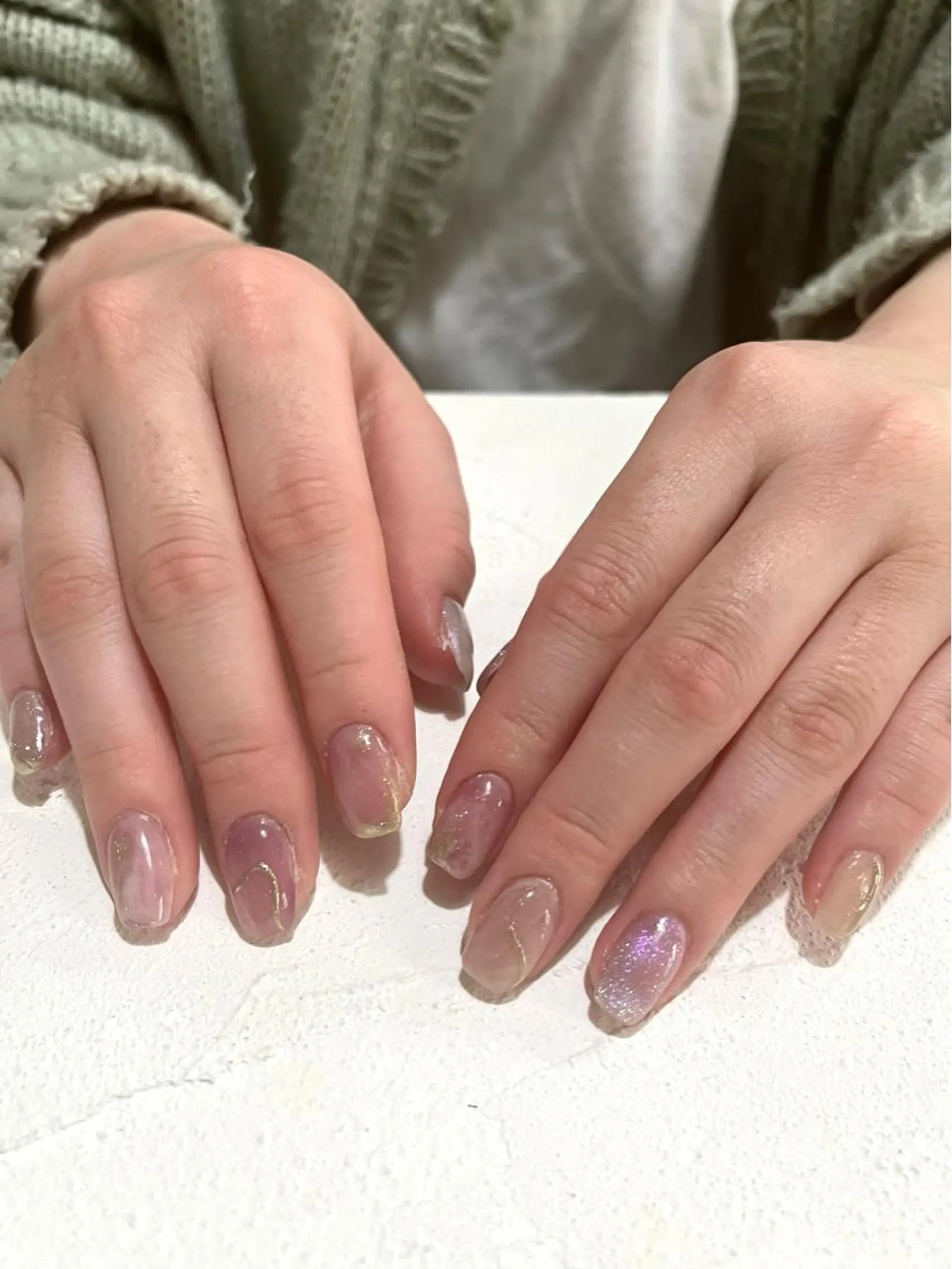 ネイル 氷ネイル・うるうるネイル 春ネイル felice nailのネイルデザイン