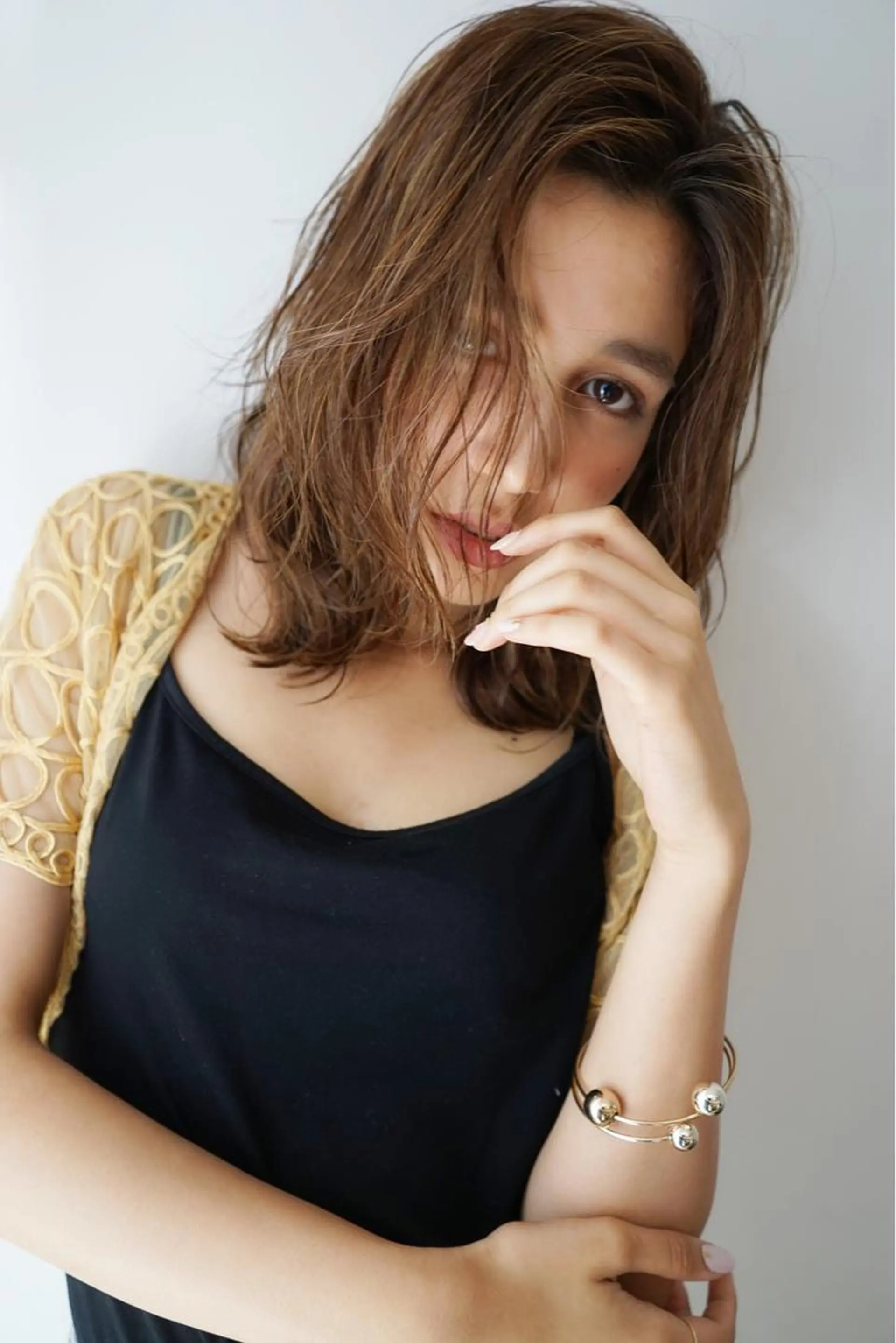 ミディアム カラー パーマ ダブルカラー ハイライトカラー ハイライト パーマ×ウルフカット koya☆のヘアスタイル