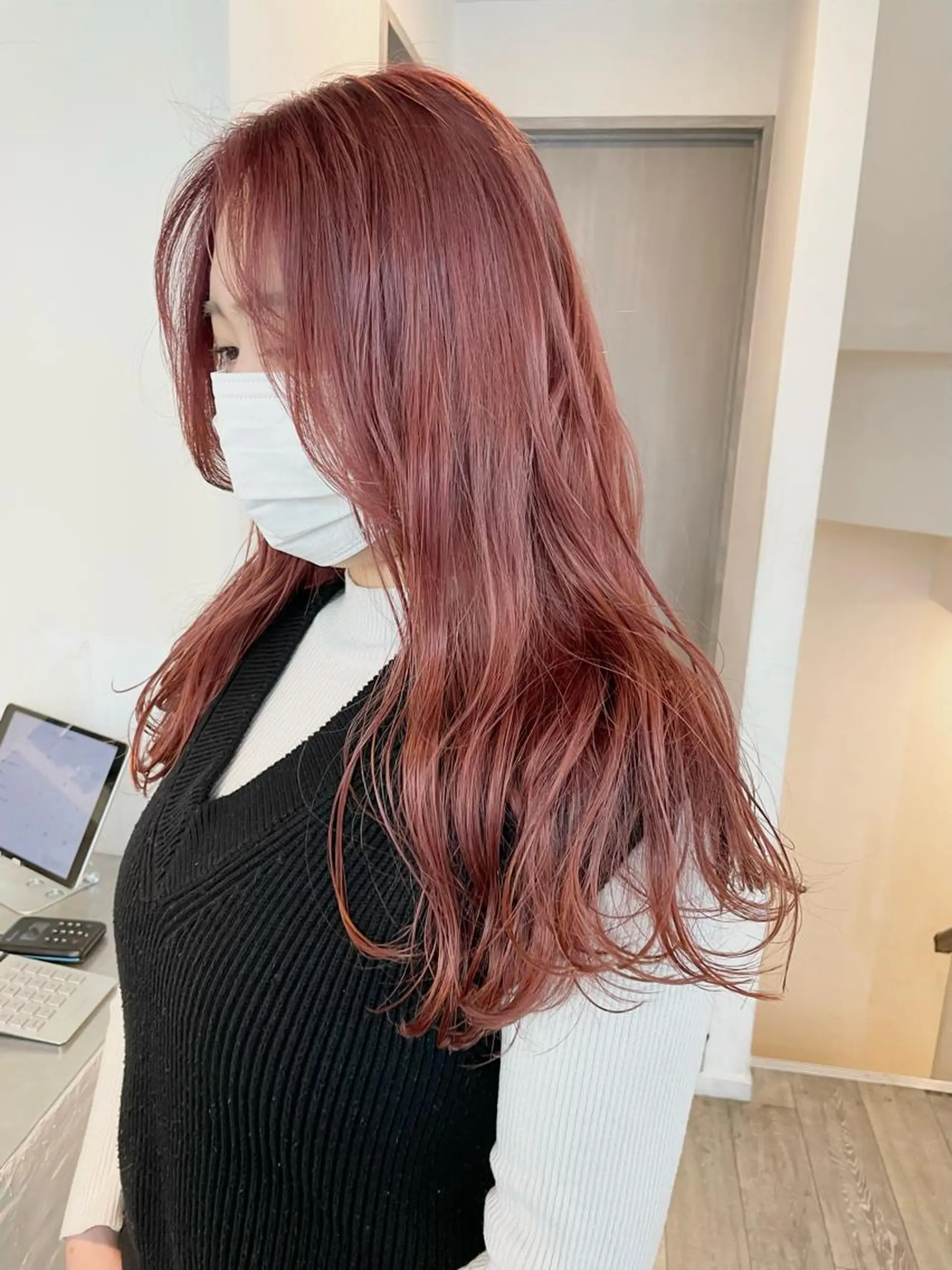 ロング カラー ベージュカラー ピンクカラー ピンクベージュ ヘアカラー トリートメント 🔷ダブルカラーハイ トーン🔷櫻井走のヘアスタイル