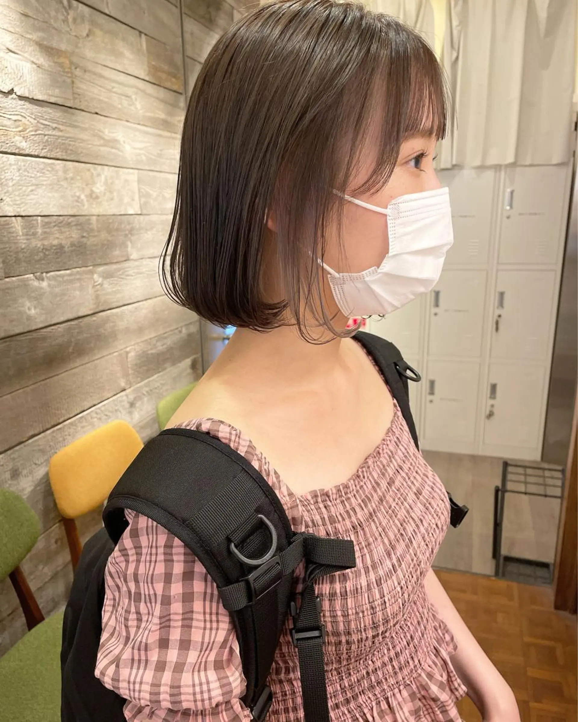 ショート カラー ベージュカラー ショコラベージュ ホワイトベージュ ボブ ヘアカラー レイヤー/ボブ/ 顔周り/yukinaのヘアスタイル