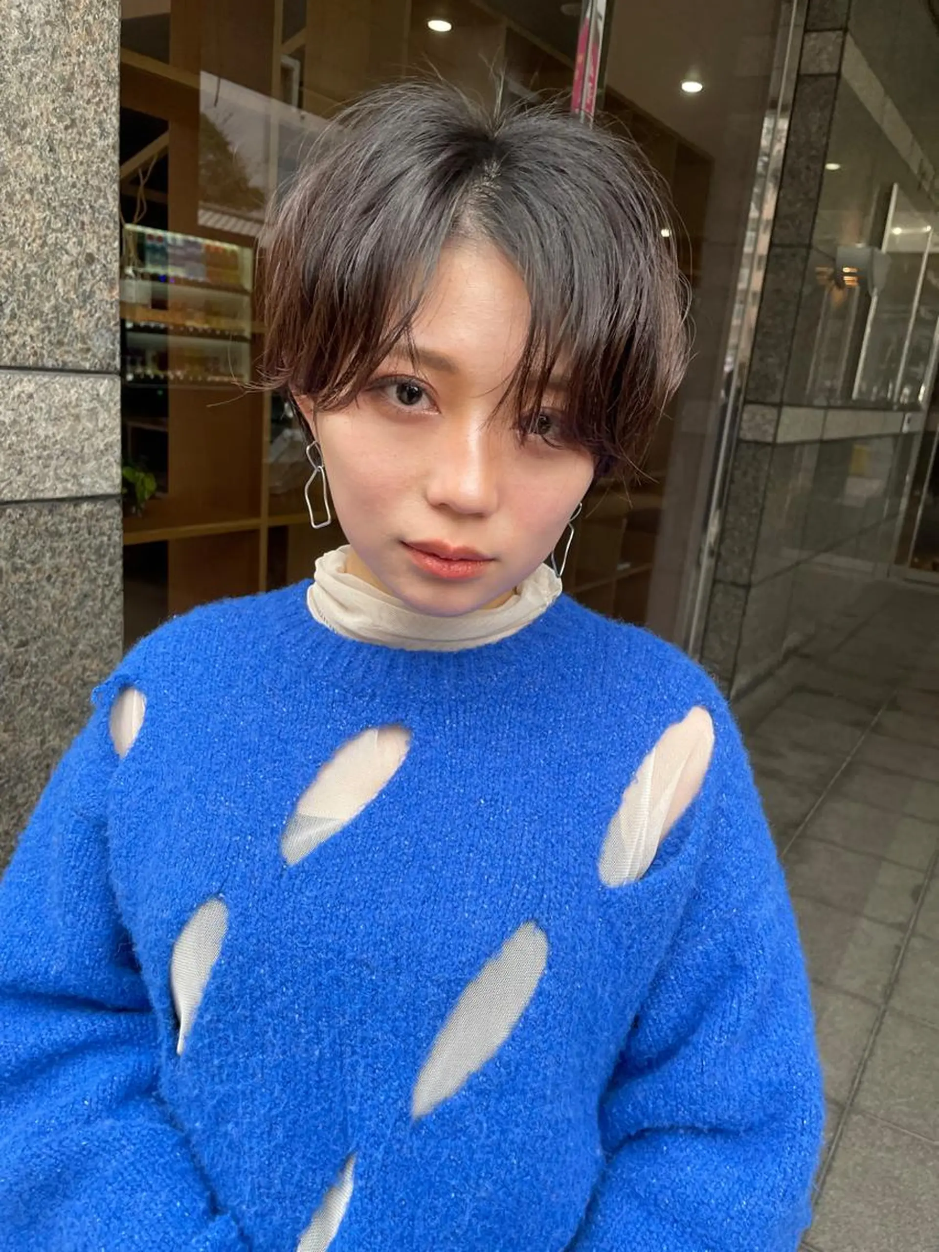 ショート 丸みショート ショートヘア ハイトーンヘア れおん🌙のヘアスタイル