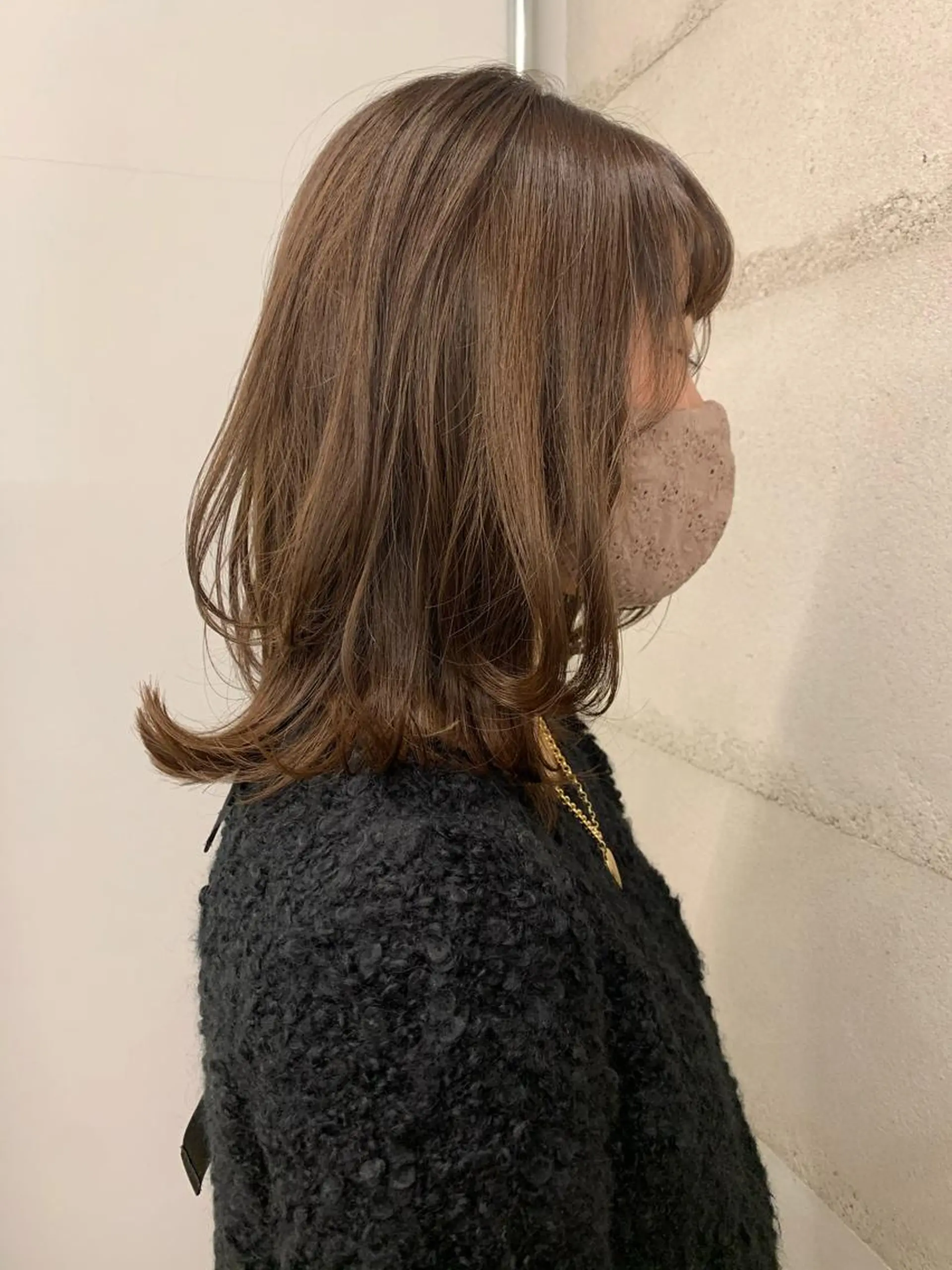 ミディアム カラー 透明感/オリーブ/ グレージュ/YUKAのヘアスタイル