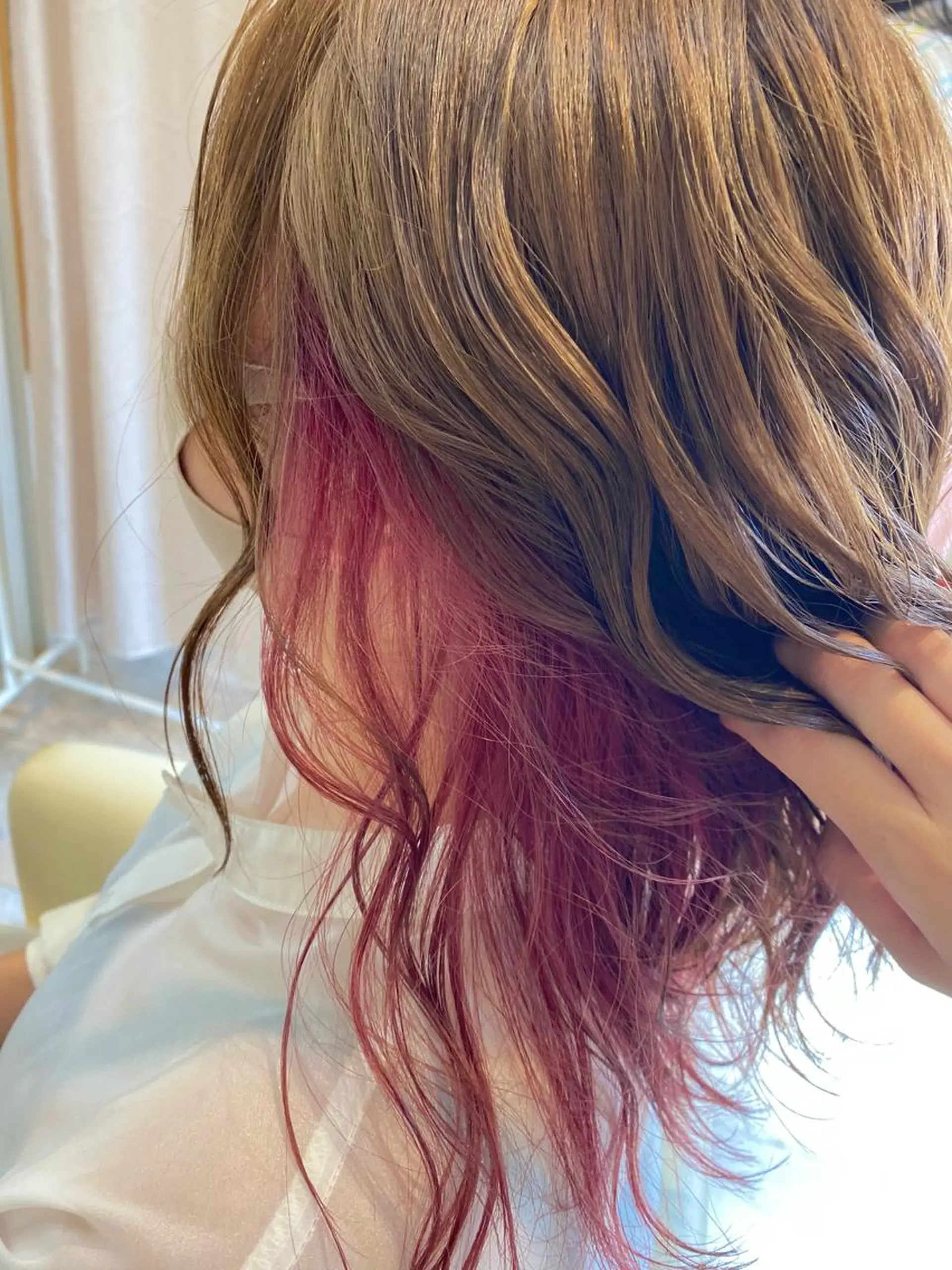 セミロング カラー ヘアアレンジ Design Color🐰アユミのヘアスタイル