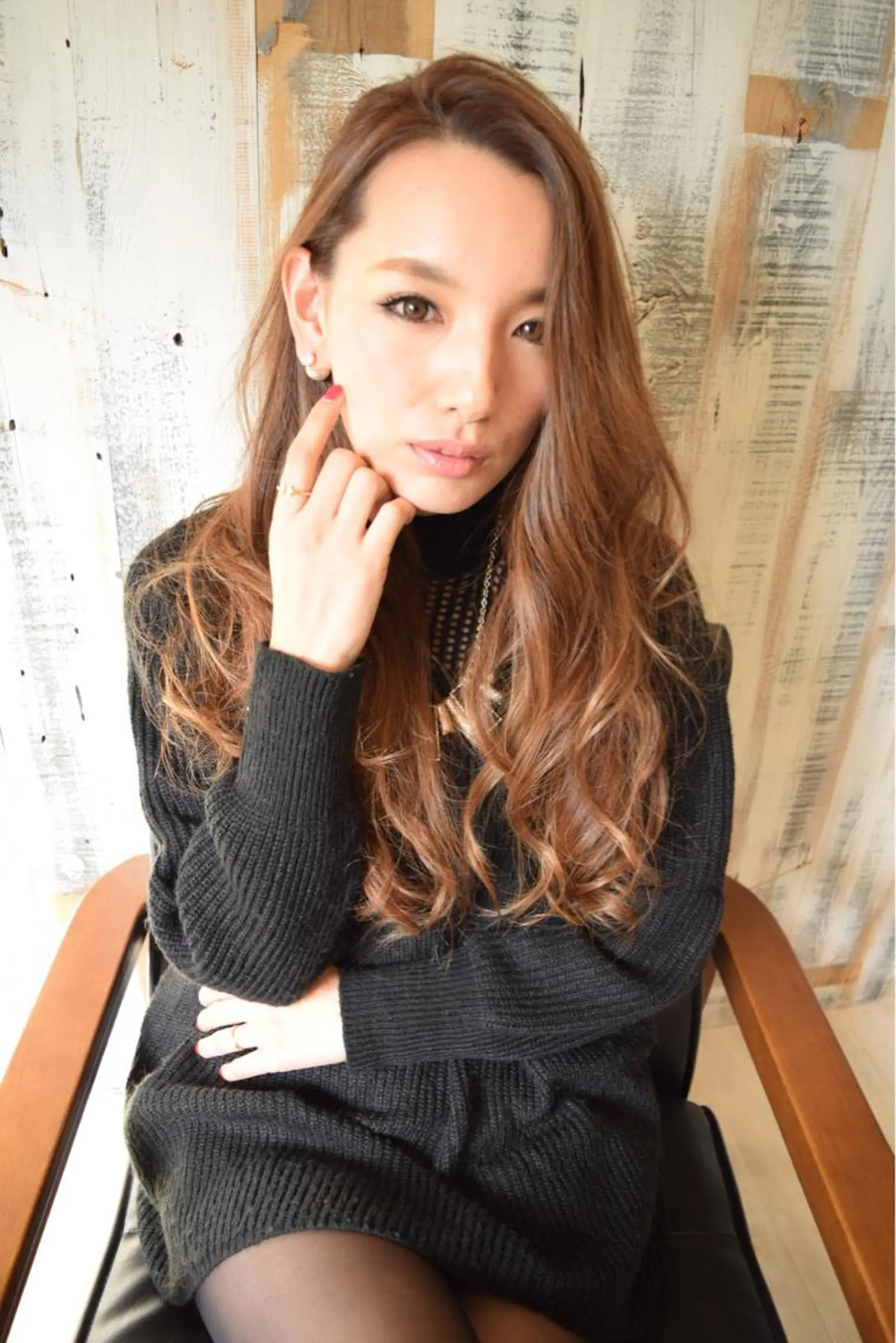 ロング カラー パーマ 岡崎/髪質改善/ ハイトーン/鈴木進のヘアスタイル