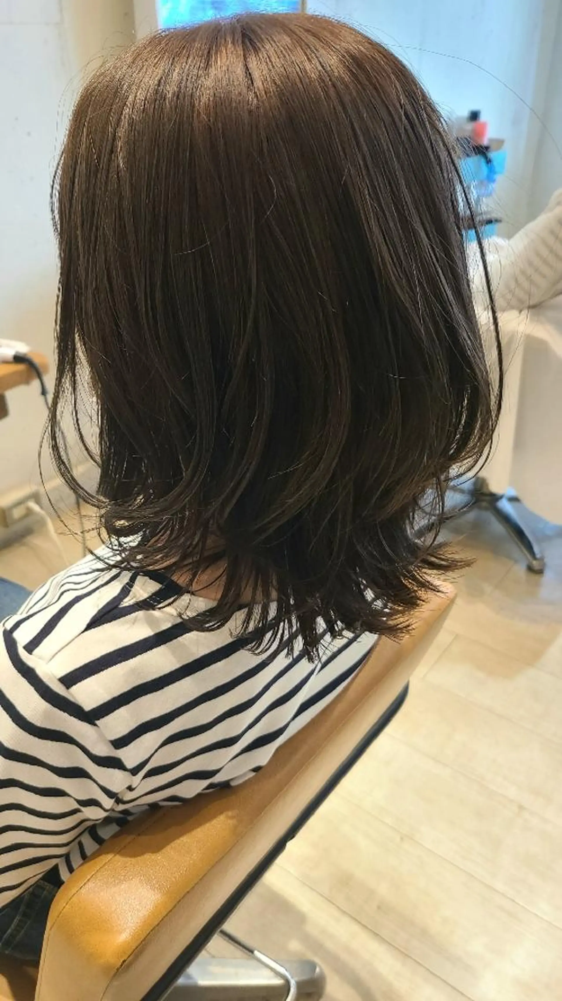 ミディアム カラー ベージュカラー レイヤーカット ウルフカット ウルフレイヤー カット ヘアカラー トリートメント こだしま   みなのヘアスタイル