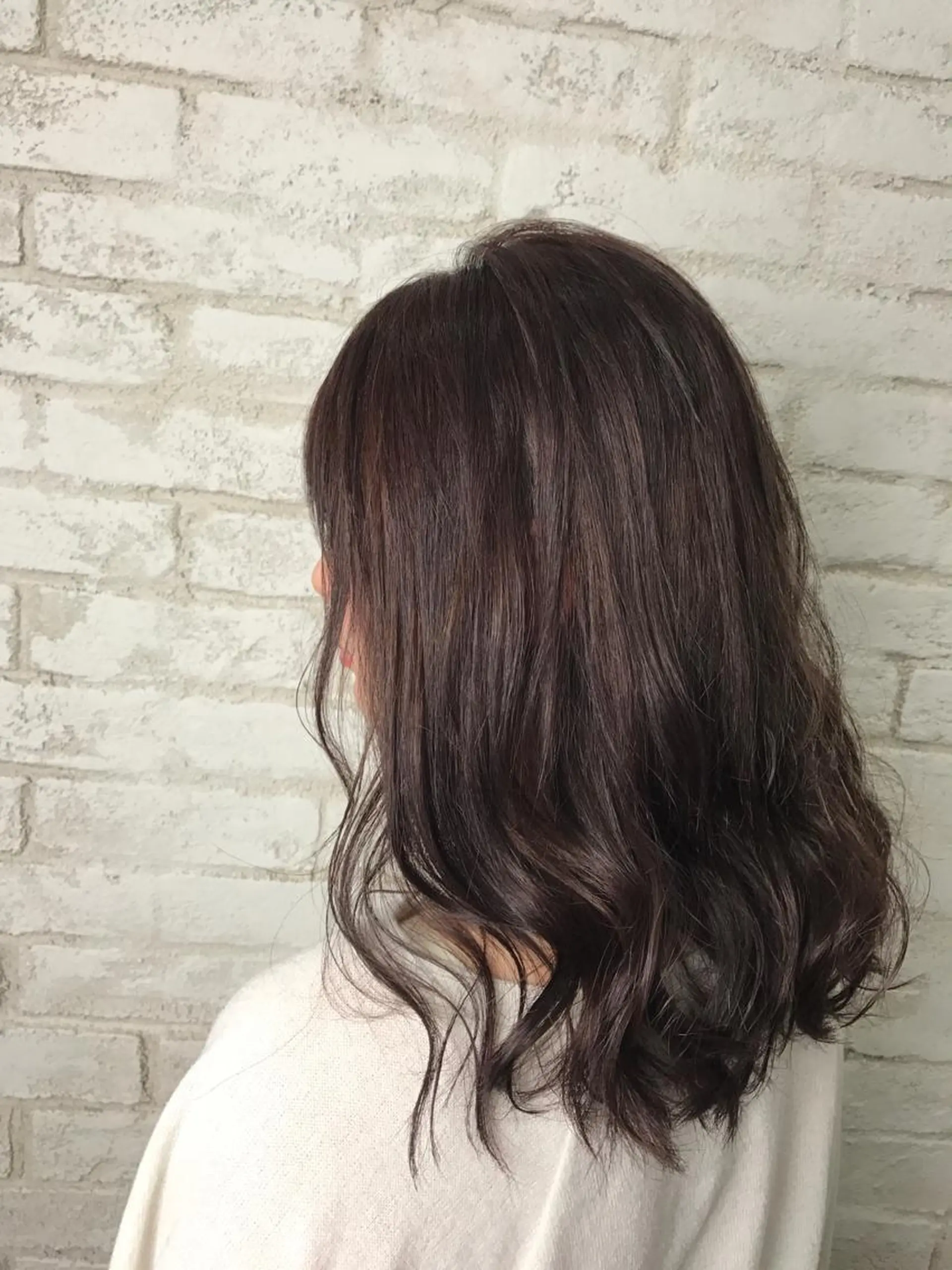 セミロング カラー パーマ ヘアアレンジ グレージュ イルミナカラー ピンクカラー 韓国ヘア✨グレージュ カラーasamiのヘアスタイル