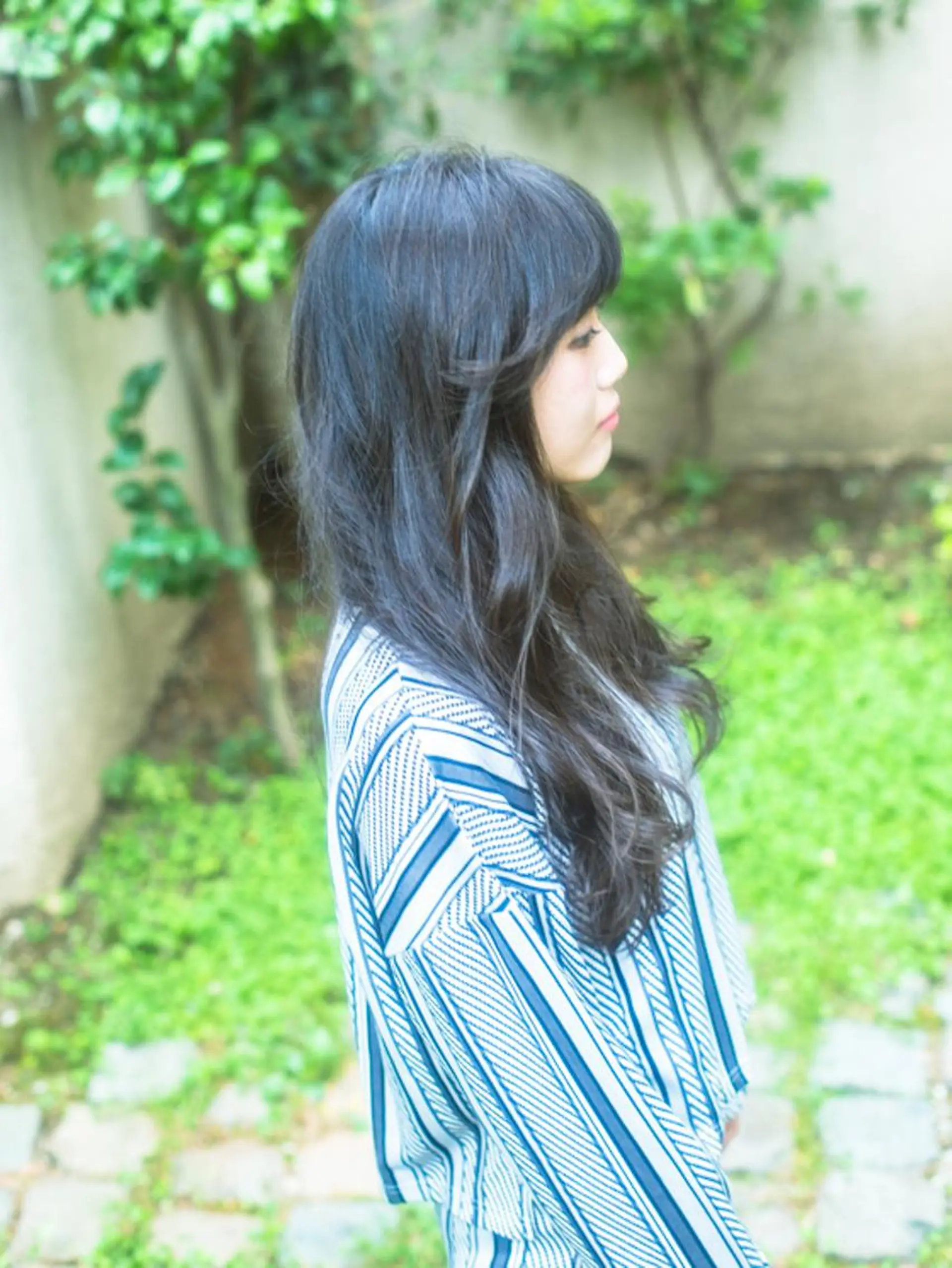 ロング アッシュ ロング ワイドバング ヘアカラー トリートメント 福島 浩司のヘアスタイル